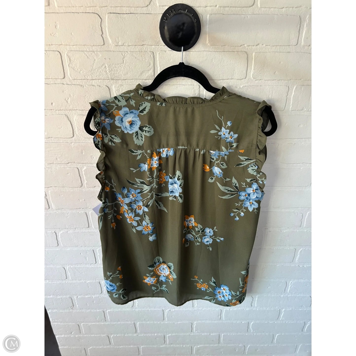 Top Sleeveless By Loft In Green, Size: M