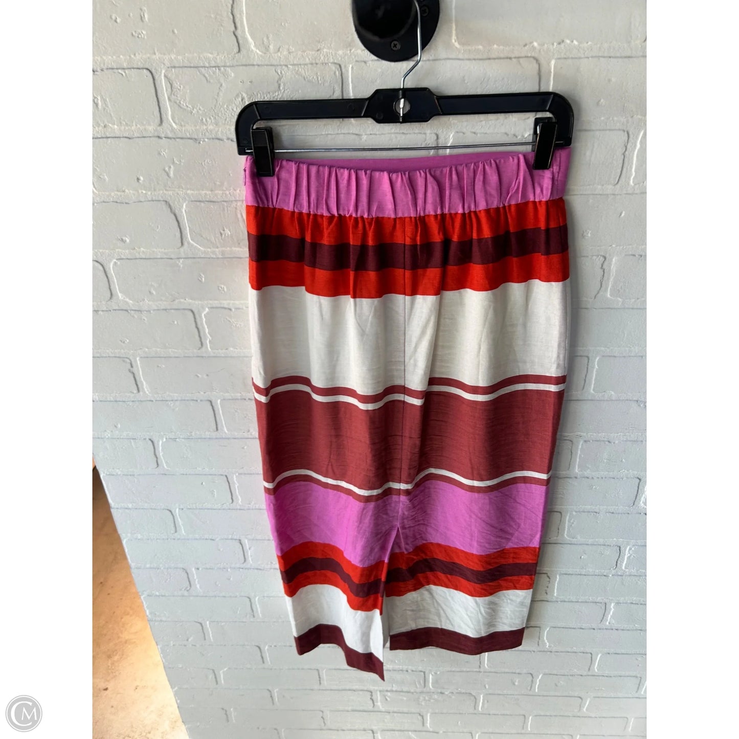 Skirt Midi By Ann Taylor In Orange & Pink, Size: 2