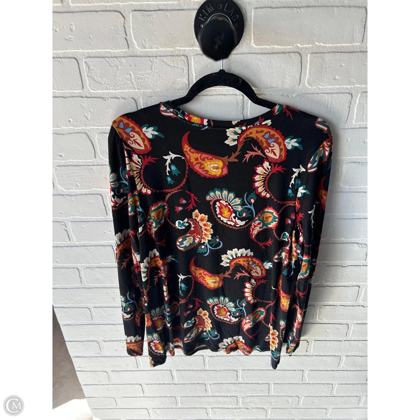 Top Long Sleeve By Chicos In Black, Size: L