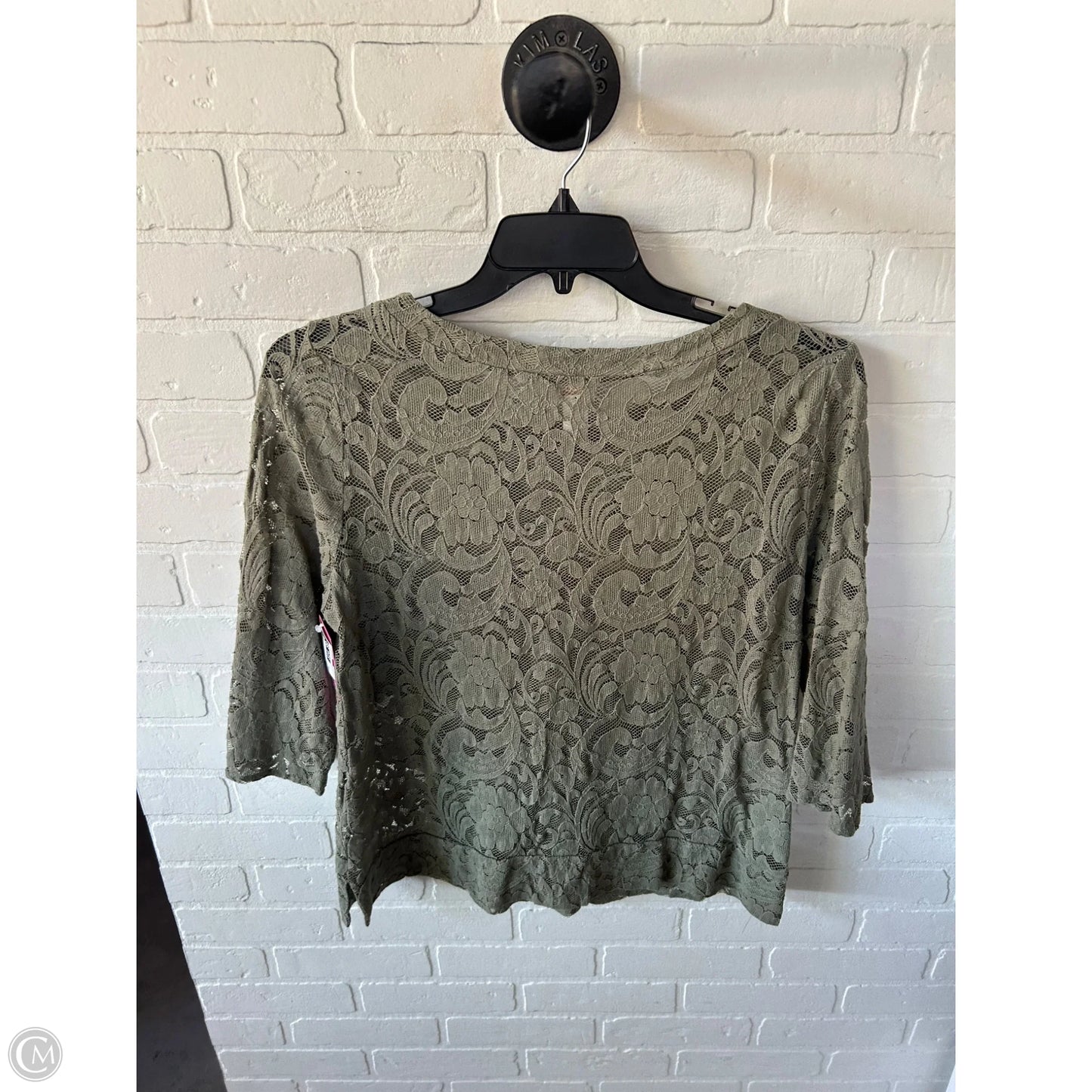 Top 3/4 Sleeve By Chicos In Green, Size: M