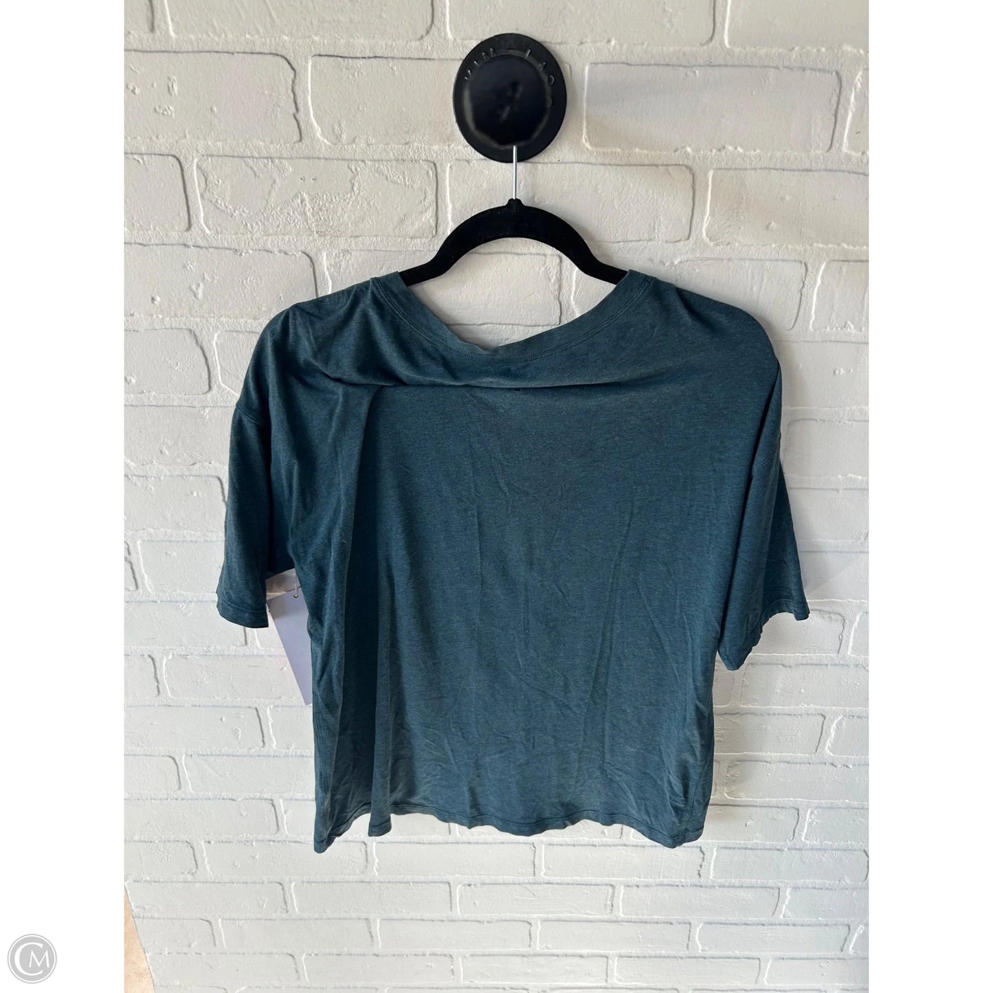 Athletic Top Short Sleeve By Lululemon In Teal, Size: M