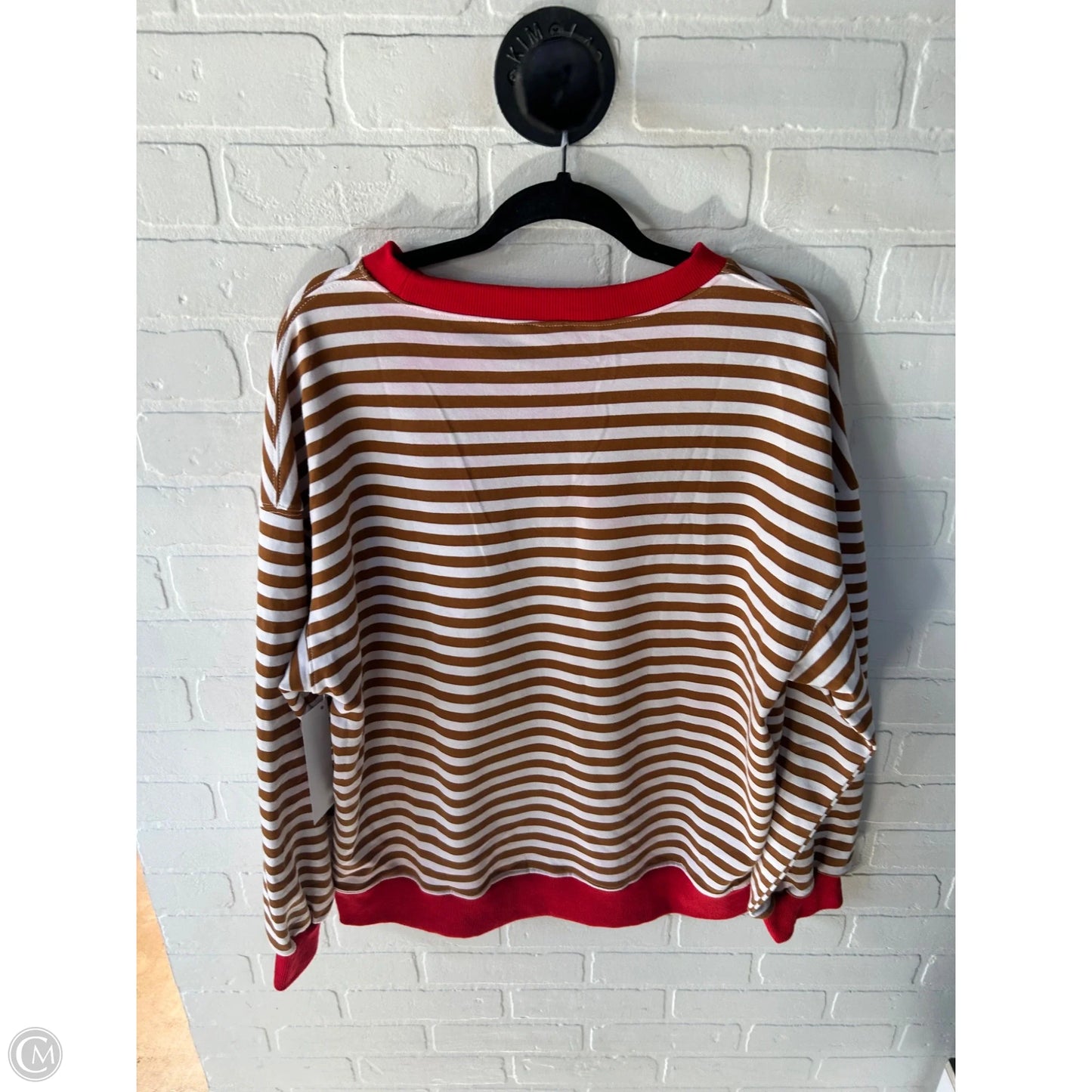 Sweatshirt Crewneck By Cme In Brown & White, Size: M
