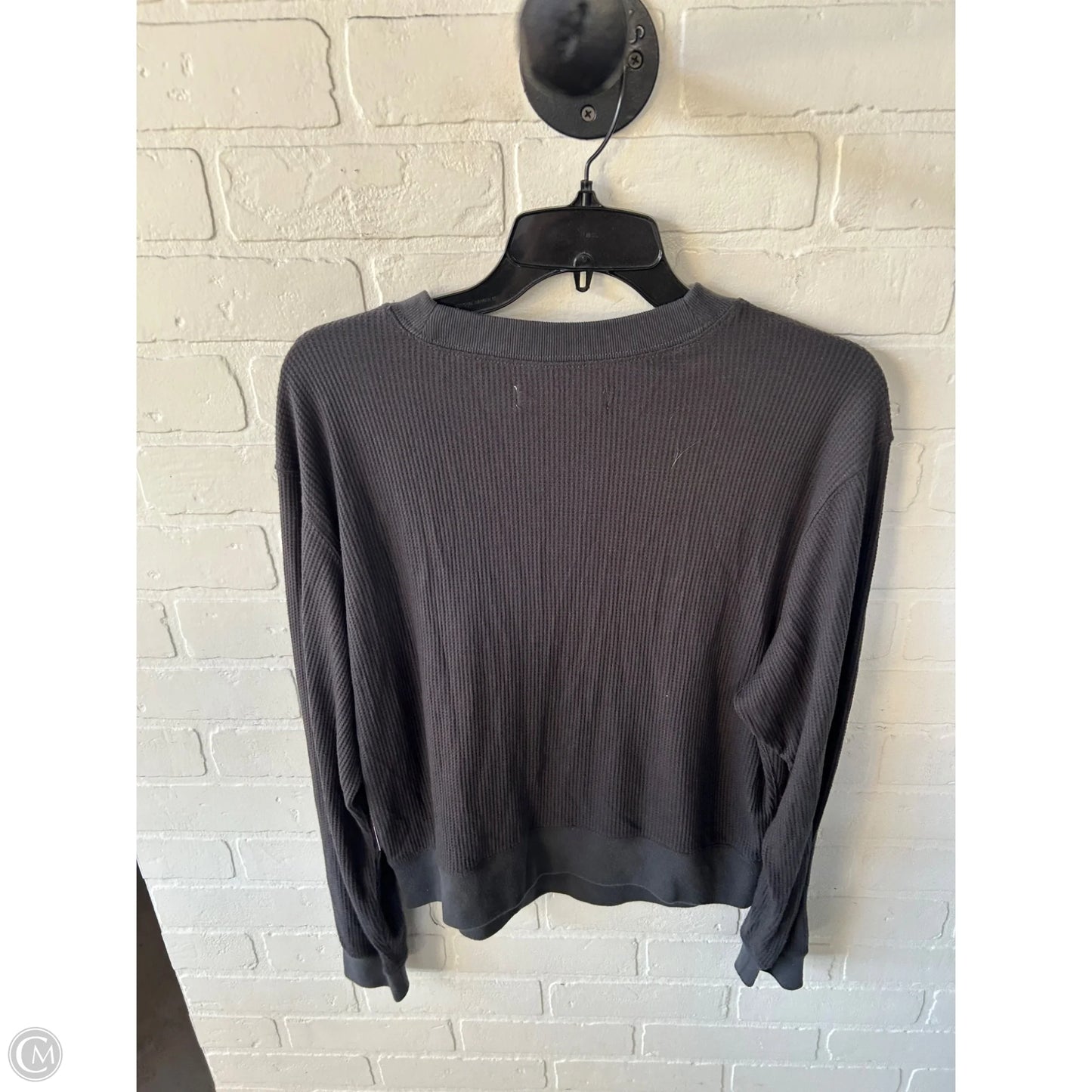 Top Long Sleeve By Abercrombie And Fitch In Grey, Size: M