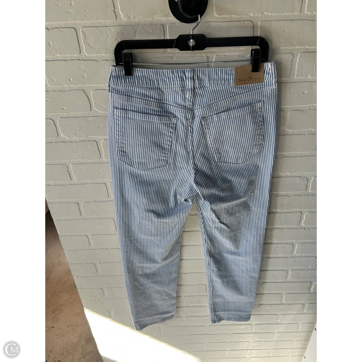 Jeans Straight By Seven 7 In Blue & Yellow, Size: 6