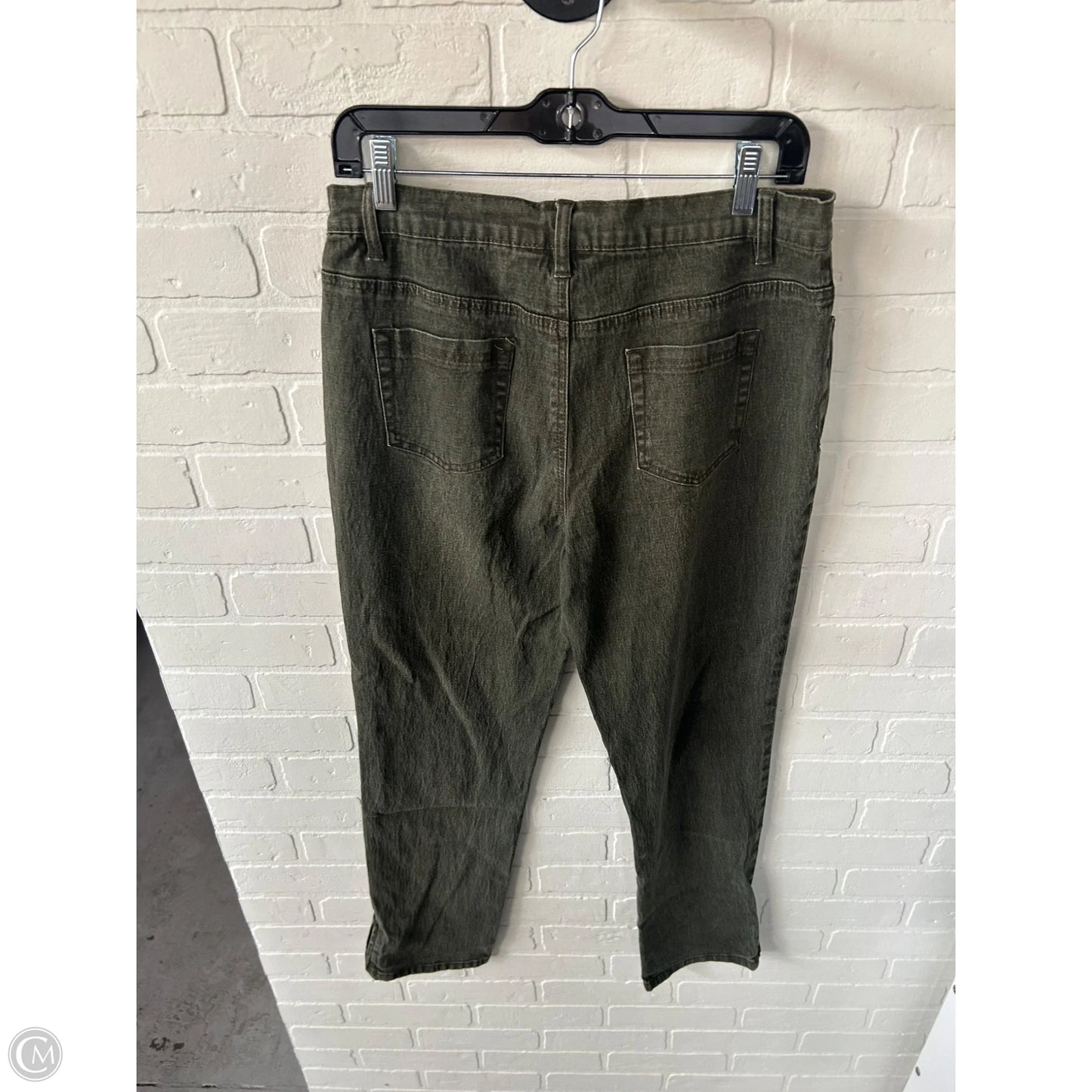 Jeans Straight By Dg2 In Green Denim, Size: 10