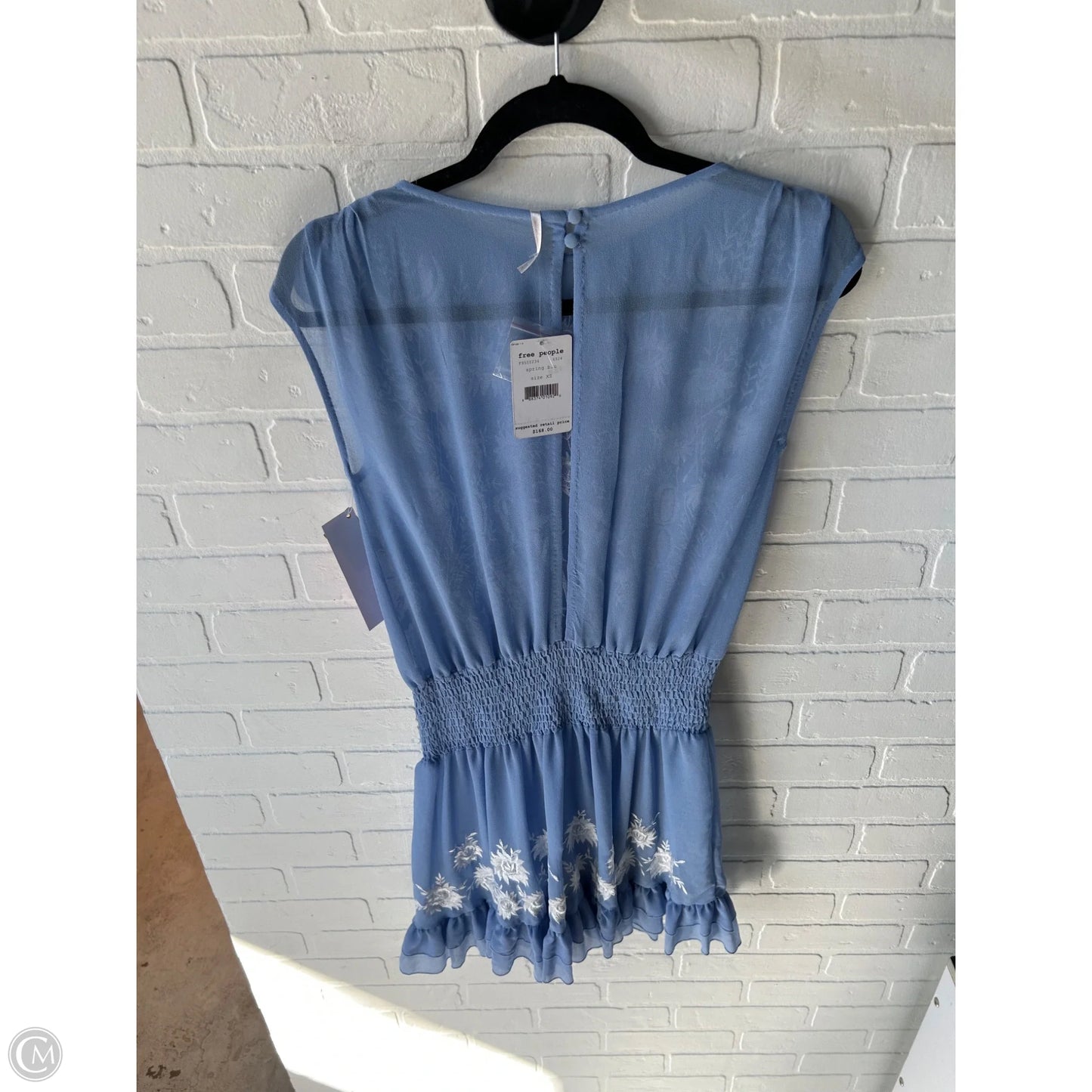 Dress Casual Short By Free People In Blue & White, Size: Xs