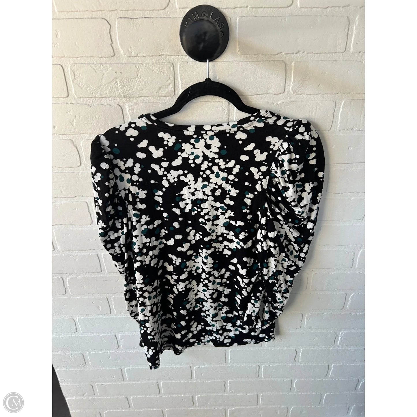 Top Long Sleeve By Chicos In Black & White, Size: M