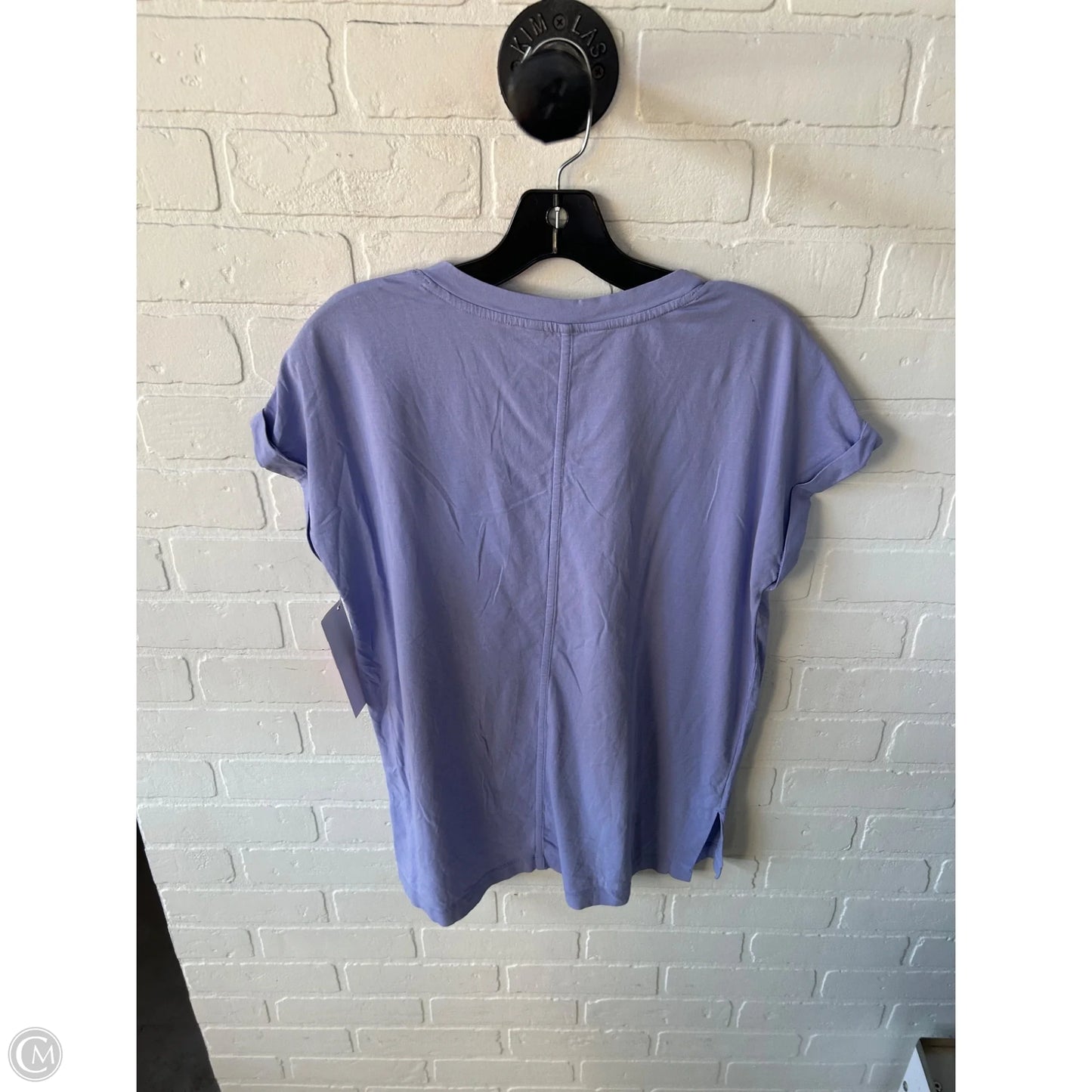 Top Short Sleeve Basic By Banana Republic In Purple, Size: S