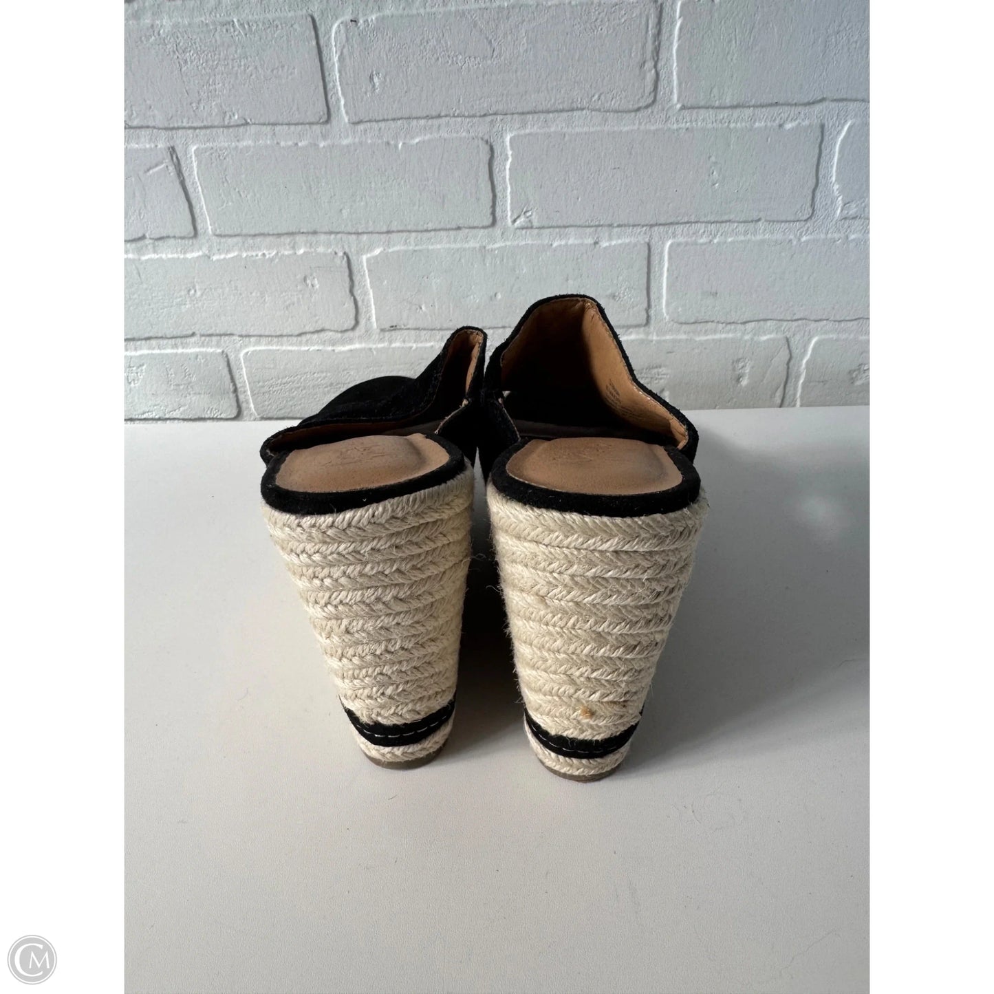 Sandals Heels Wedge By Crown Vintage In Black, Size: 8.5