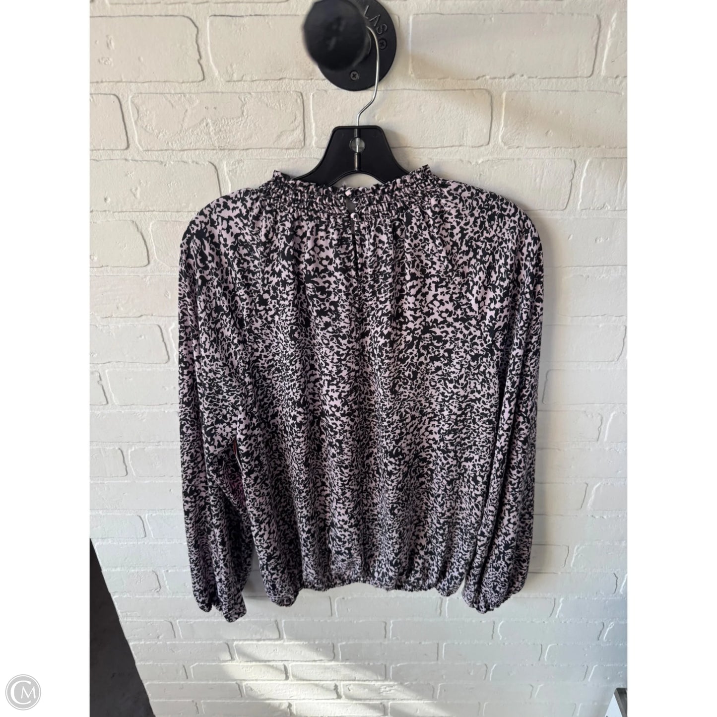Top Long Sleeve By Allison Joy In Black & Pink, Size: M