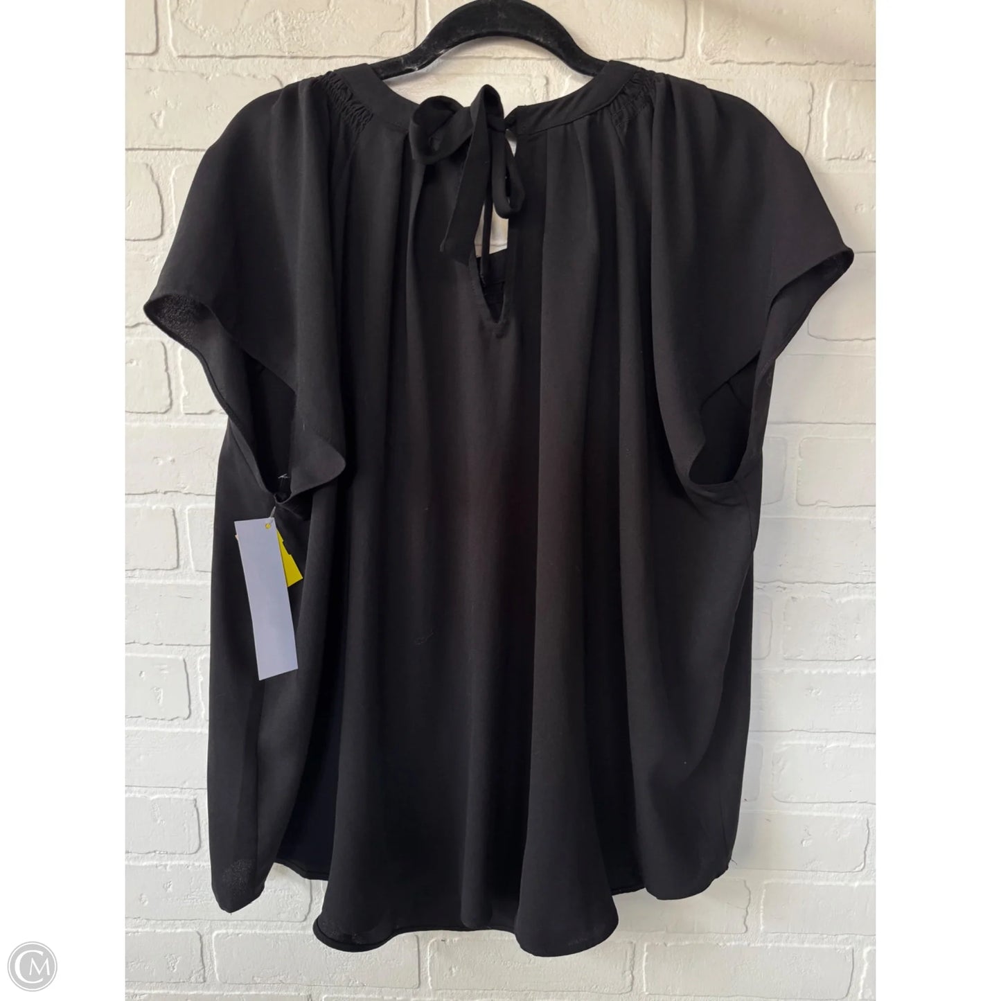Top Short Sleeve By Lc Lauren Conrad In Black, Size: 2x
