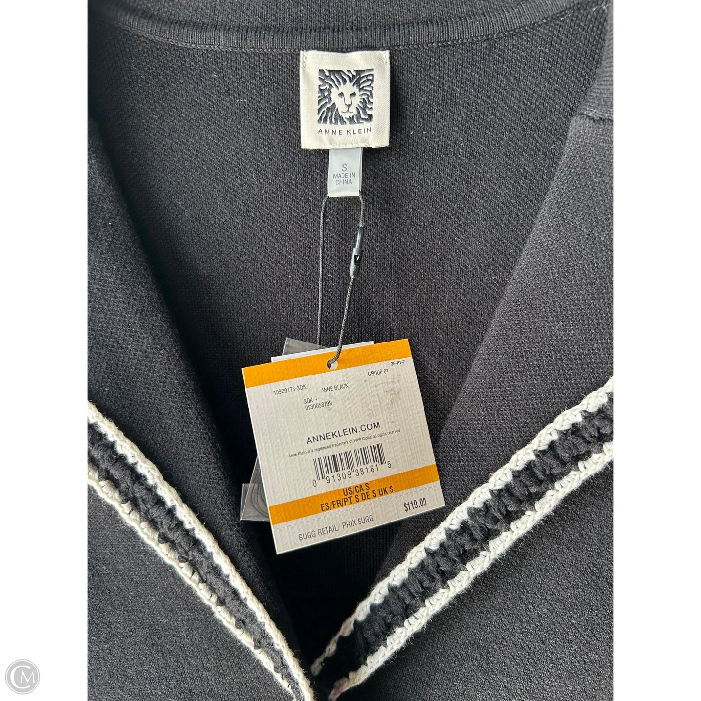 Blazer By Anne Klein In Black & White, Size: S