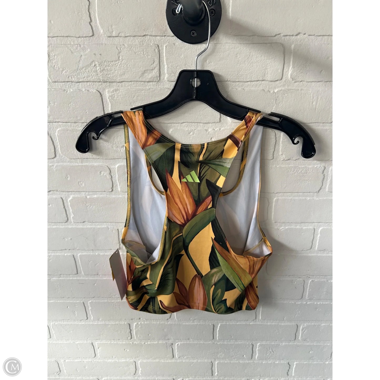 Athletic Tank Top By Cmc In Green & Yellow, Size: M