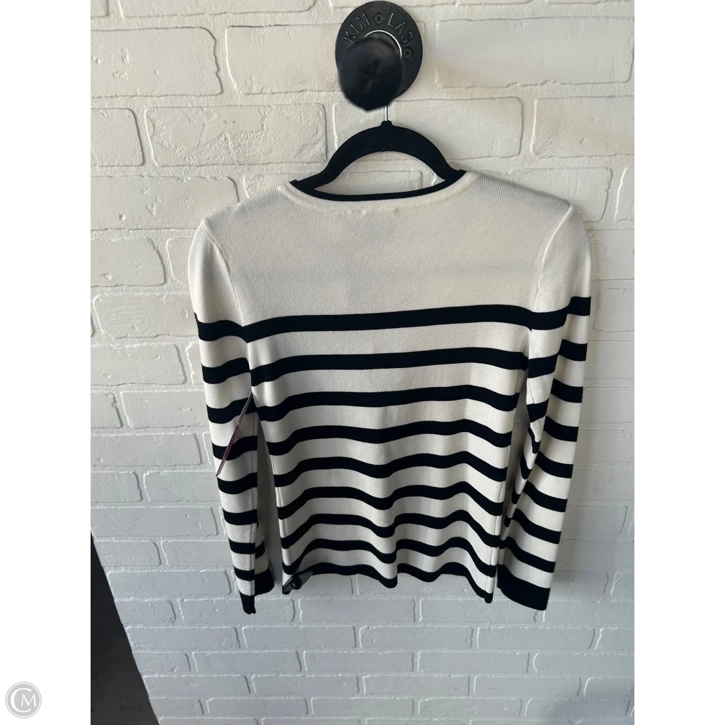 Sweater By Elie Tahari In Black & Cream, Size: Xs