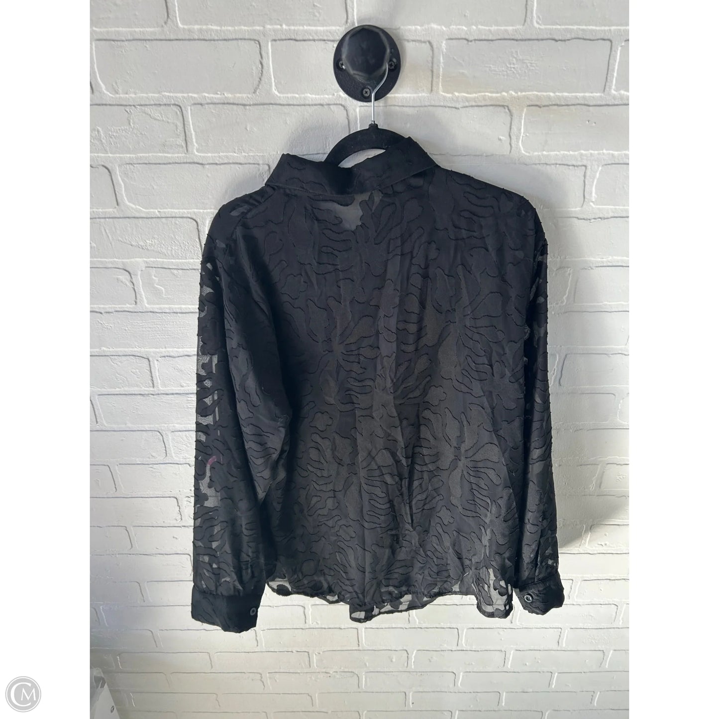 Top Long Sleeve By Shein In Black, Size: 3x