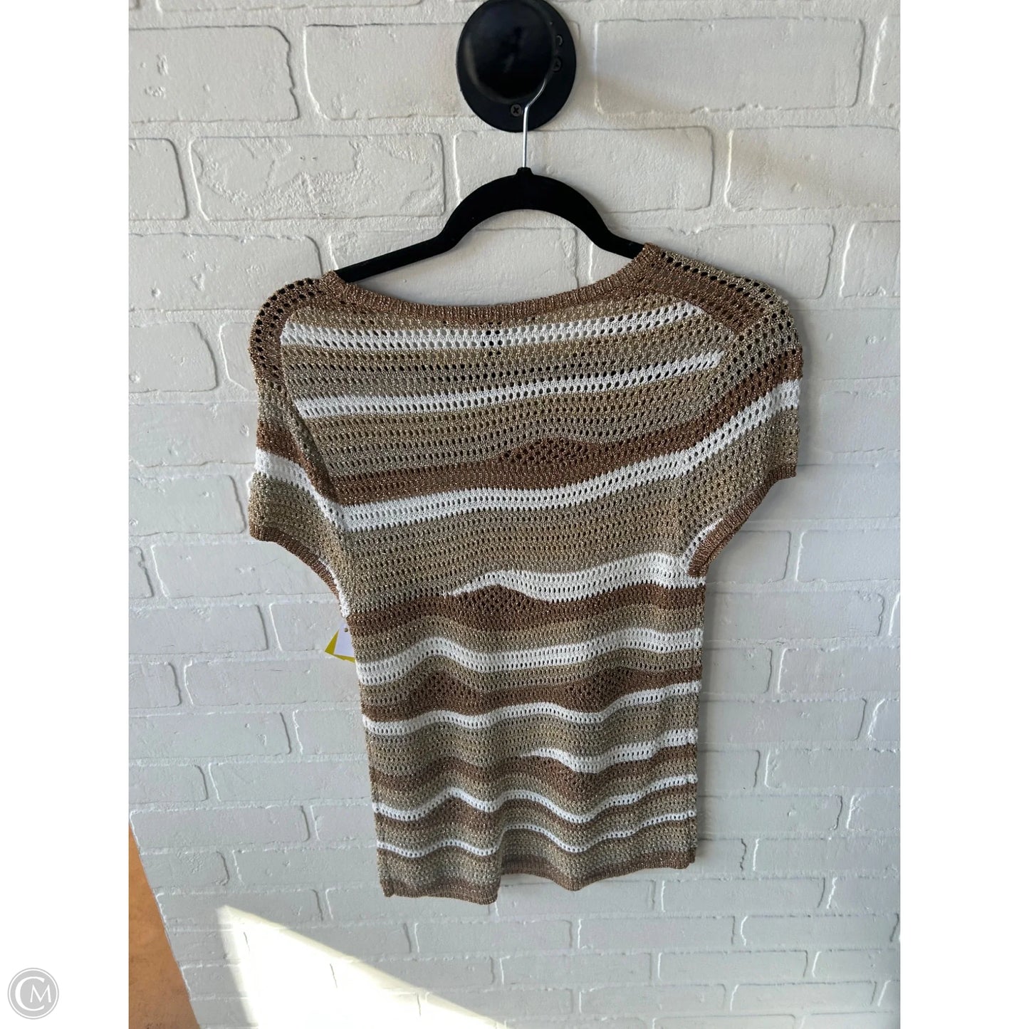 Sweater Short Sleeve By White House Black Market In Brown & Tan, Size: L