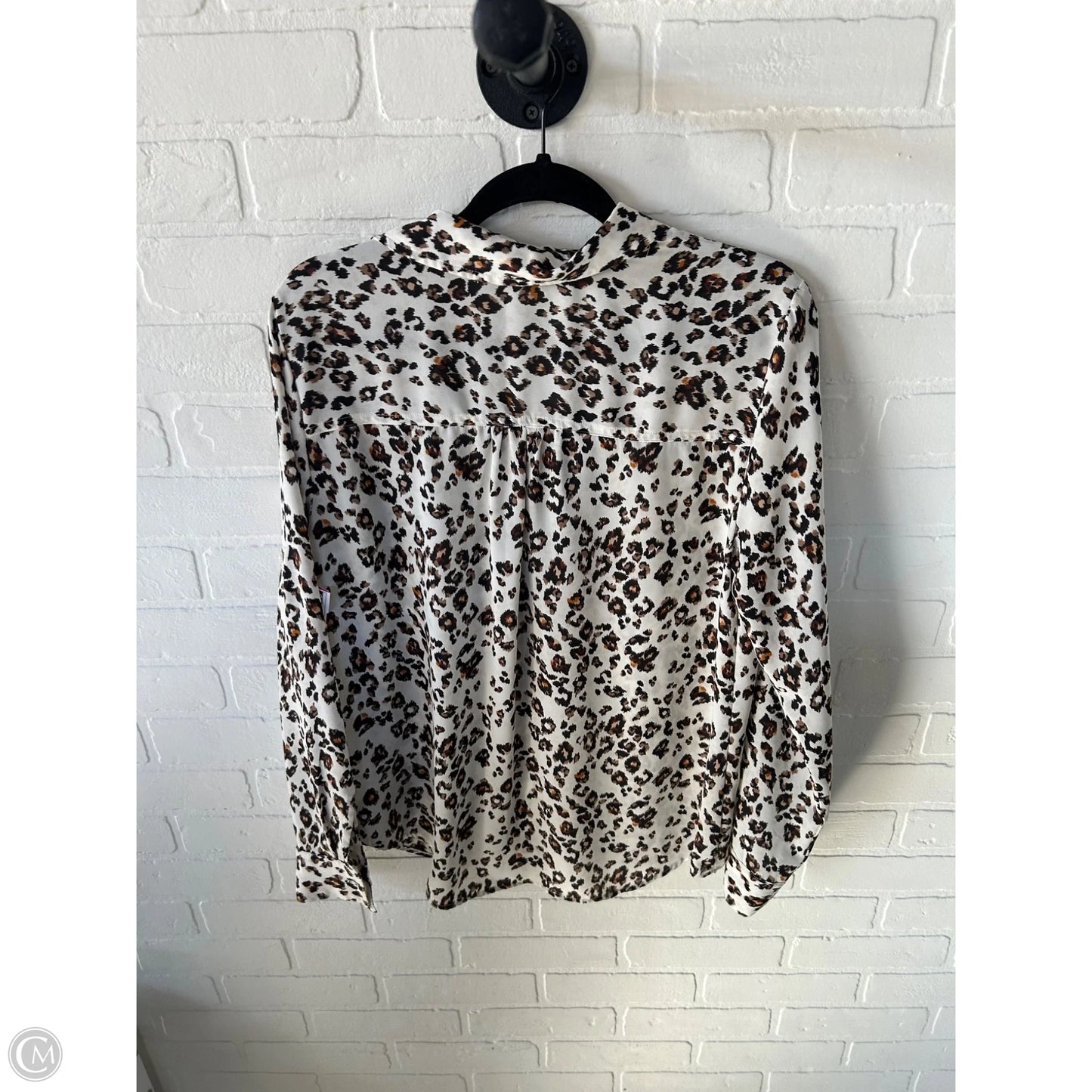 Top Long Sleeve By Maurices In Black & Cream, Size: M