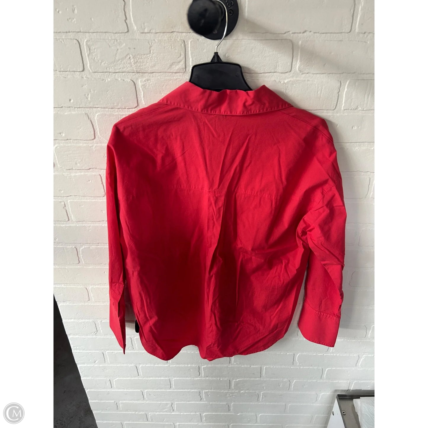 Blouse Long Sleeve By Monrow In Pink, Size: Xs