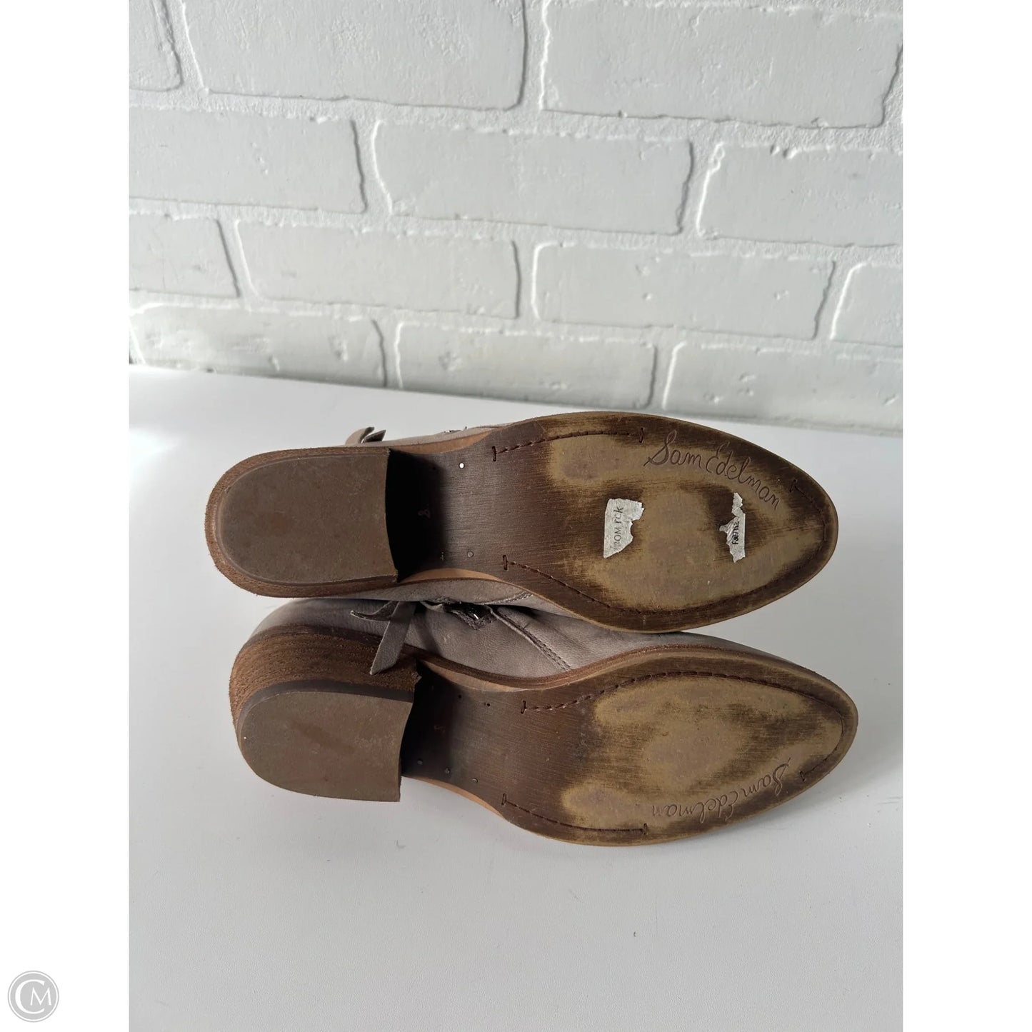 Boots Ankle Heels By Sam Edelman In Tan, Size: 8