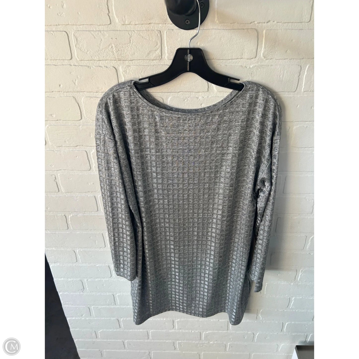 Top Long Sleeve By Philosophy In Grey, Size: L