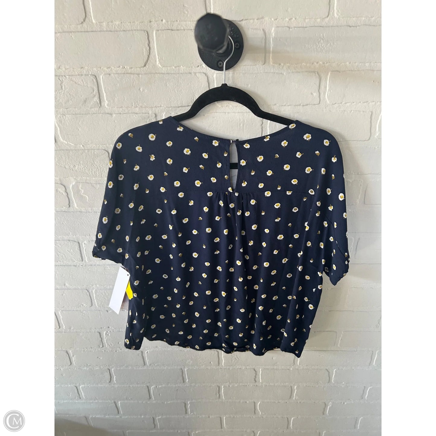 Top Short Sleeve By Madewell In Navy, Size: S