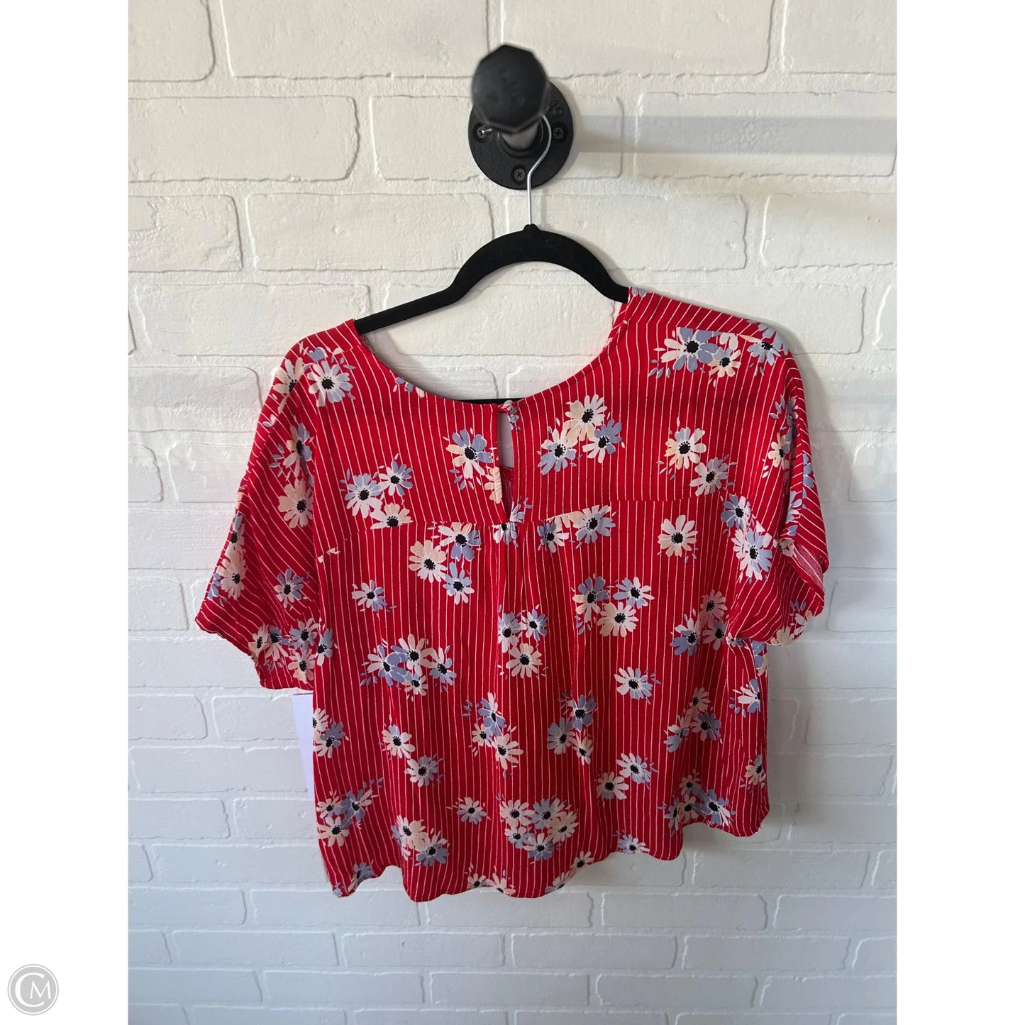Top Short Sleeve By Madewell In Red, Size: S
