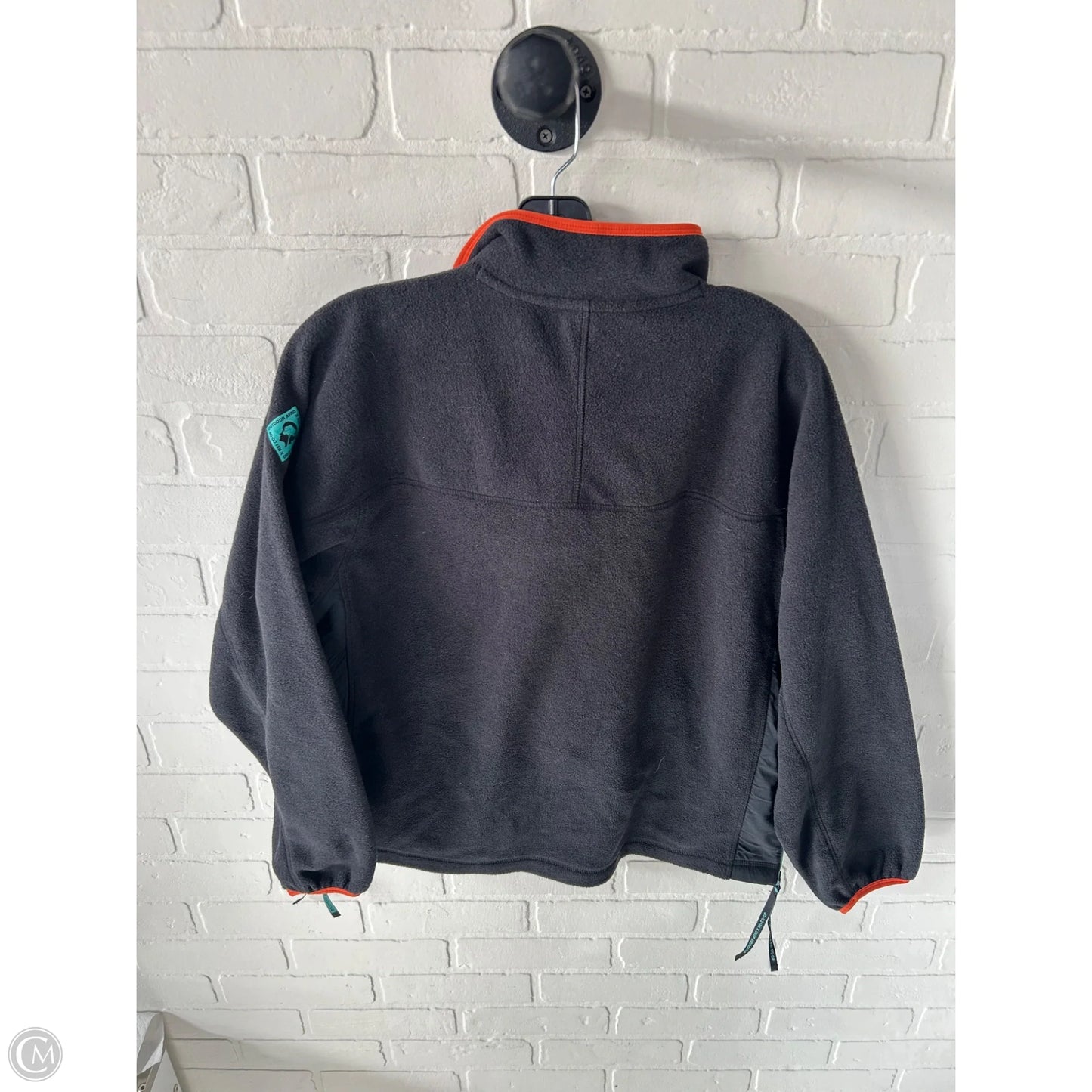 Jacket Fleece By Rei In Black & Orange, Size: S