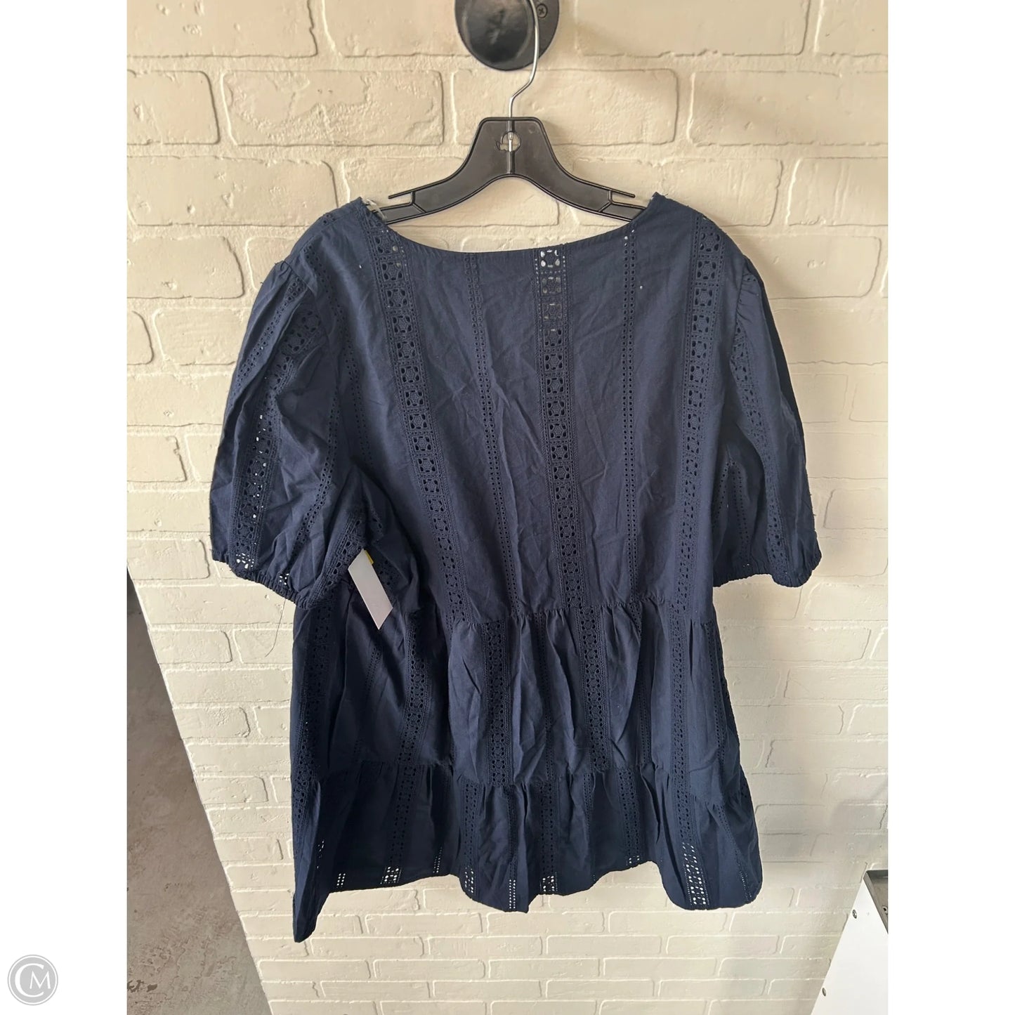 Dress Casual Midi By Time And Tru In Navy, Size: Xxl