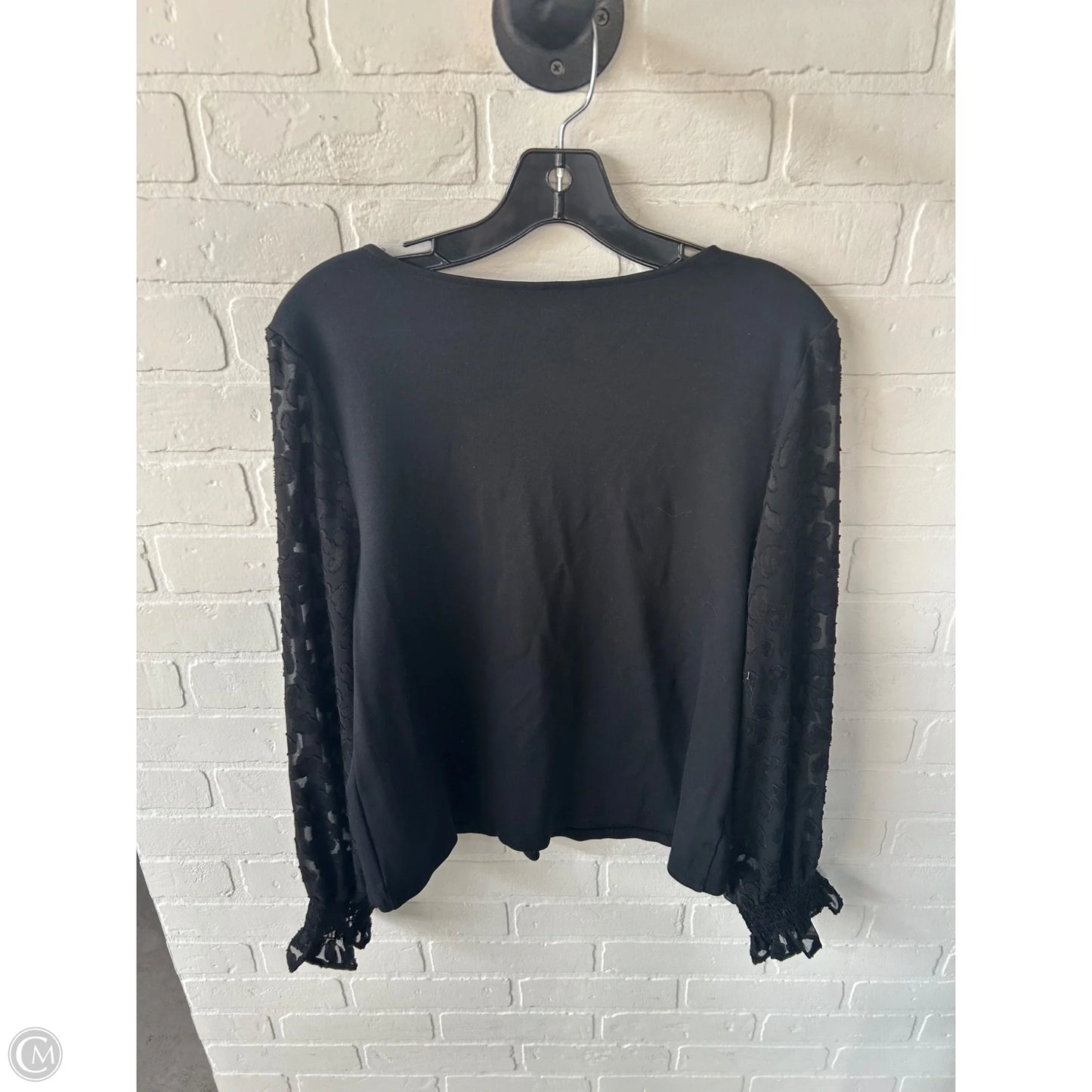 Top Long Sleeve By Ann Taylor In Black, Size: L