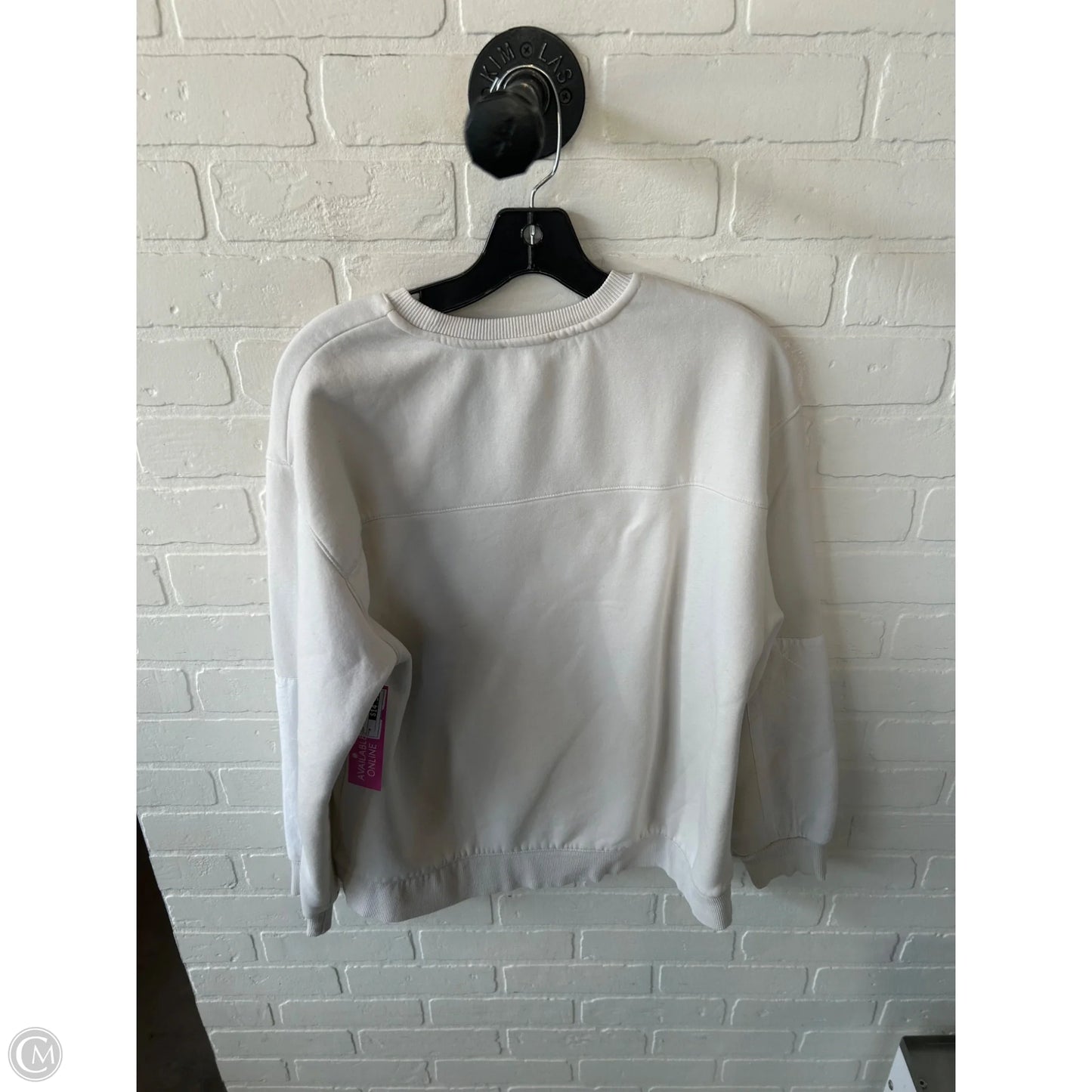Sweatshirt Crewneck By Zara In Cream, Size: M
