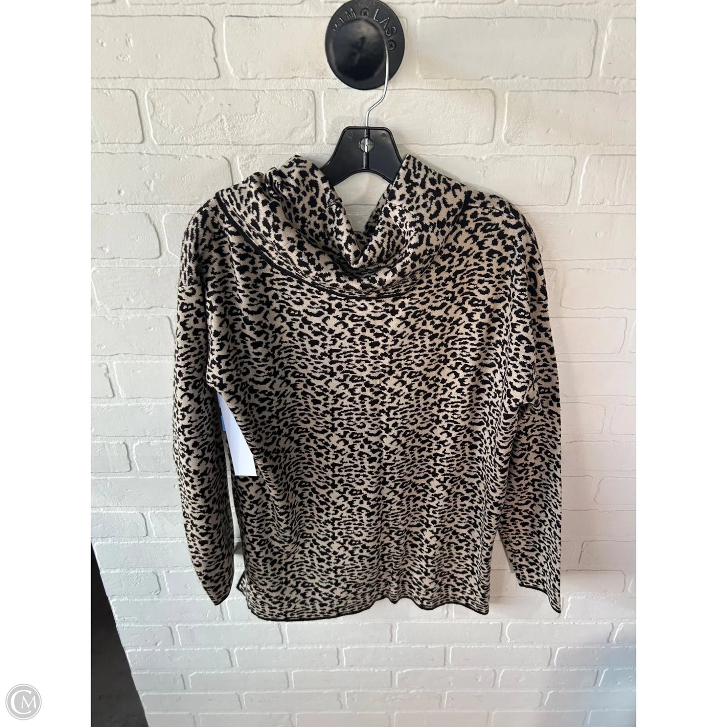 Sweater By Calvin Klein In Black & Cream, Size: S