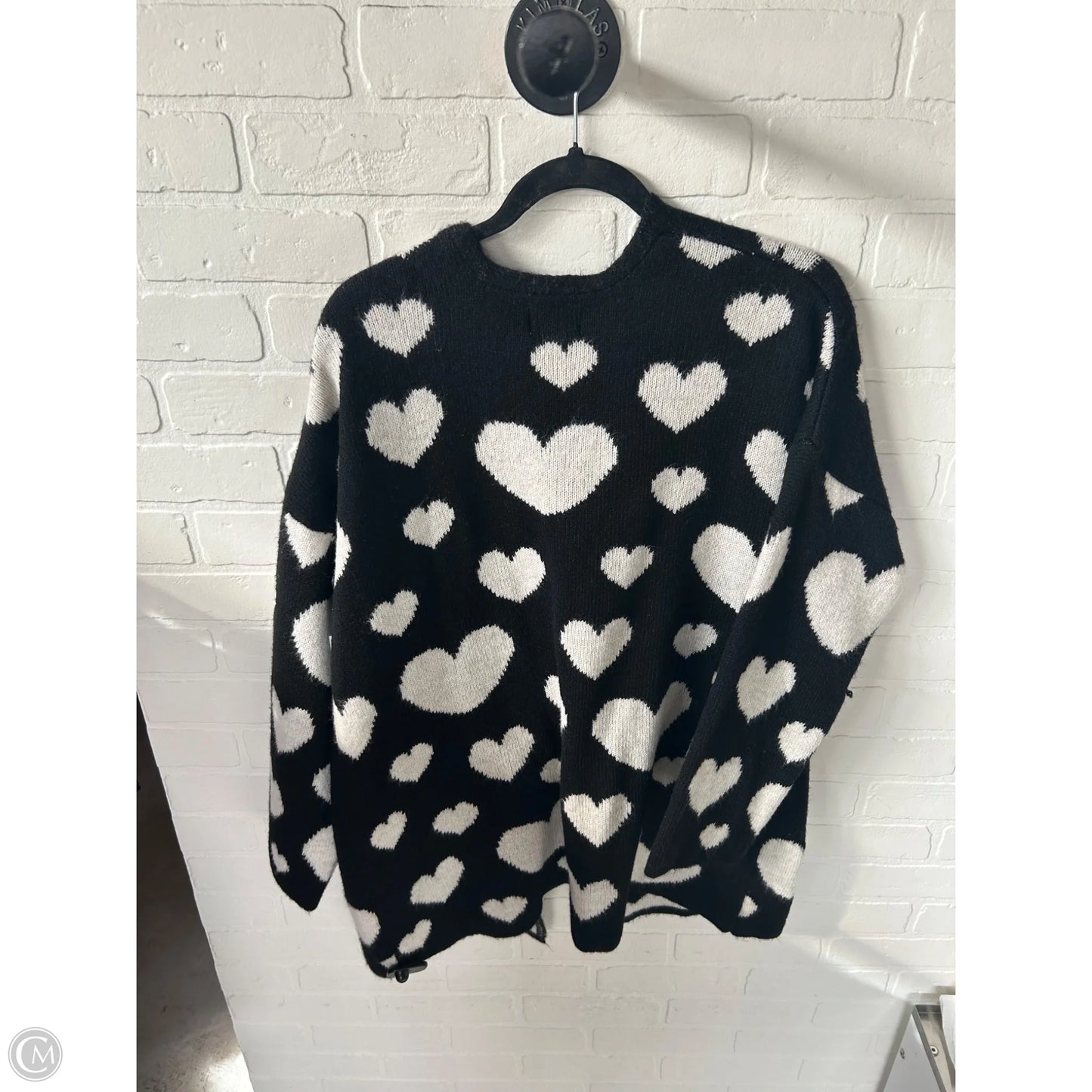 Sweater Cardigan By Maeve In Black & White, Size: M