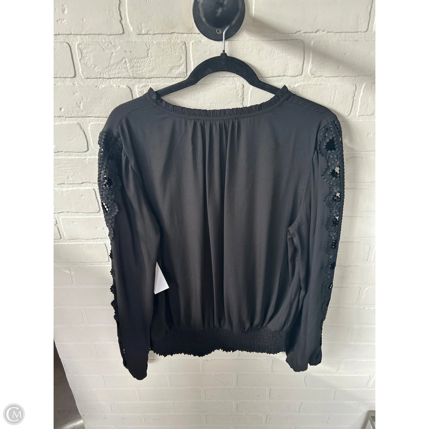 Top Long Sleeve By White House Black Market In Black, Size: L