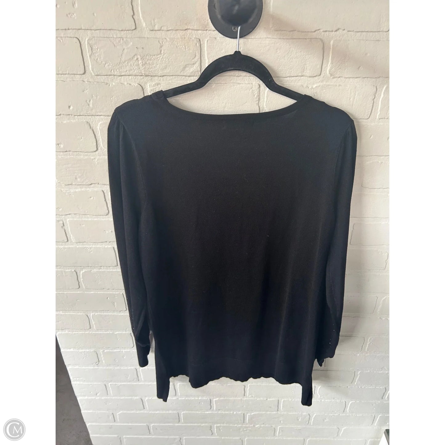 Sweater By Cable And Gauge In Black, Size: L