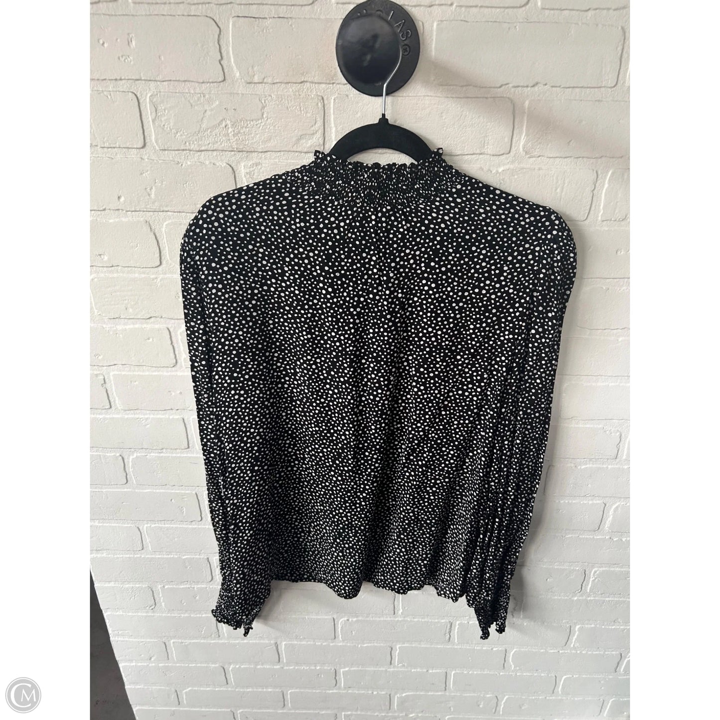 Top Long Sleeve By Sanctuary In Black & White, Size: M