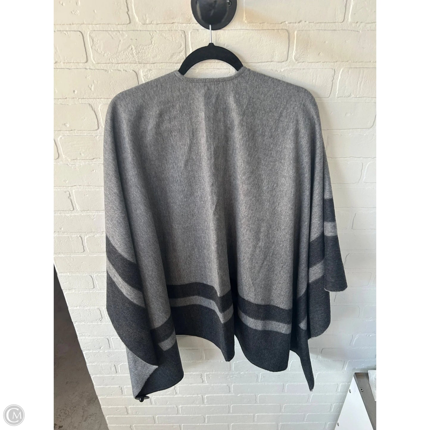 Shawl Designer By Neiman Marcus In Black & Grey, Size: Osfm