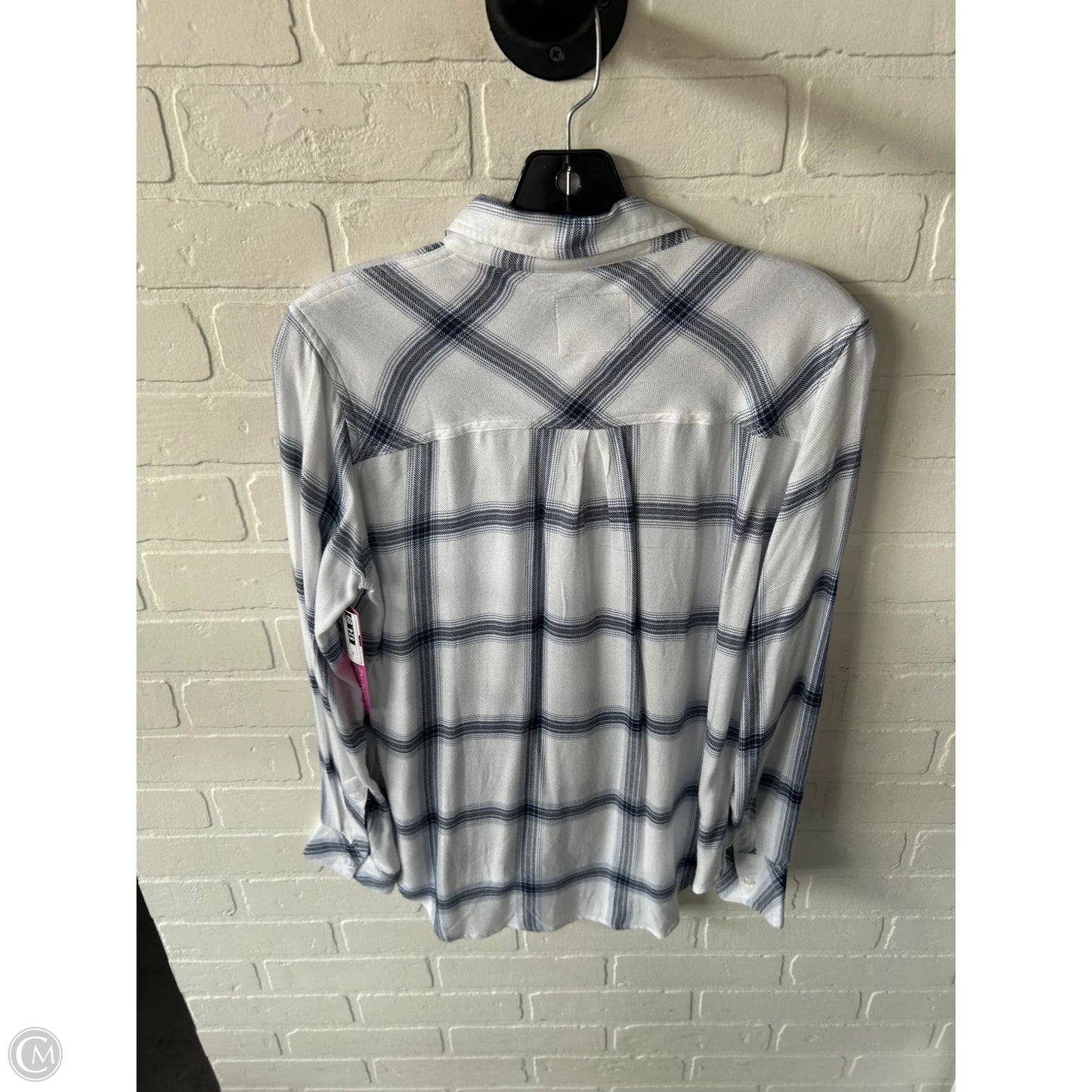 Top Long Sleeve By Rails In Blue & White, Size: Xs