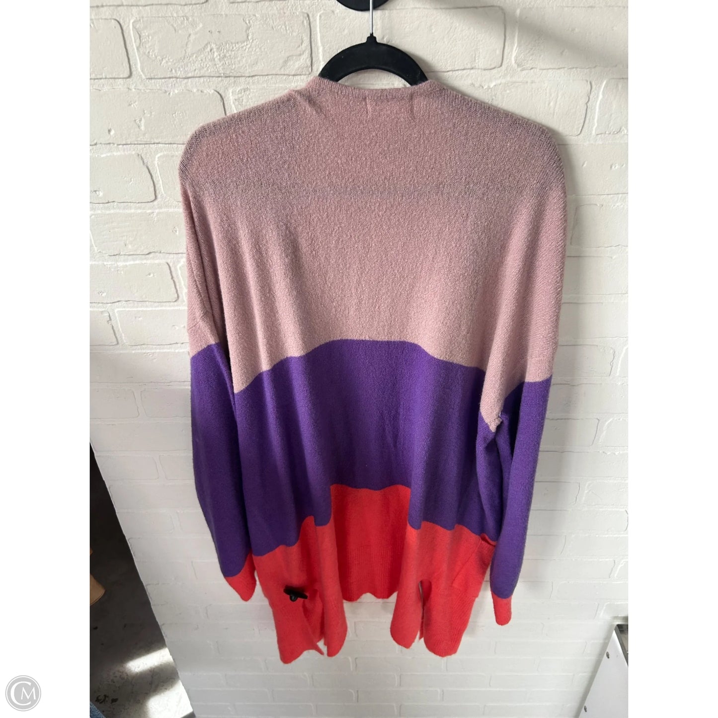 Sweater Cardigan By Melloday In Purple, Size: 2x