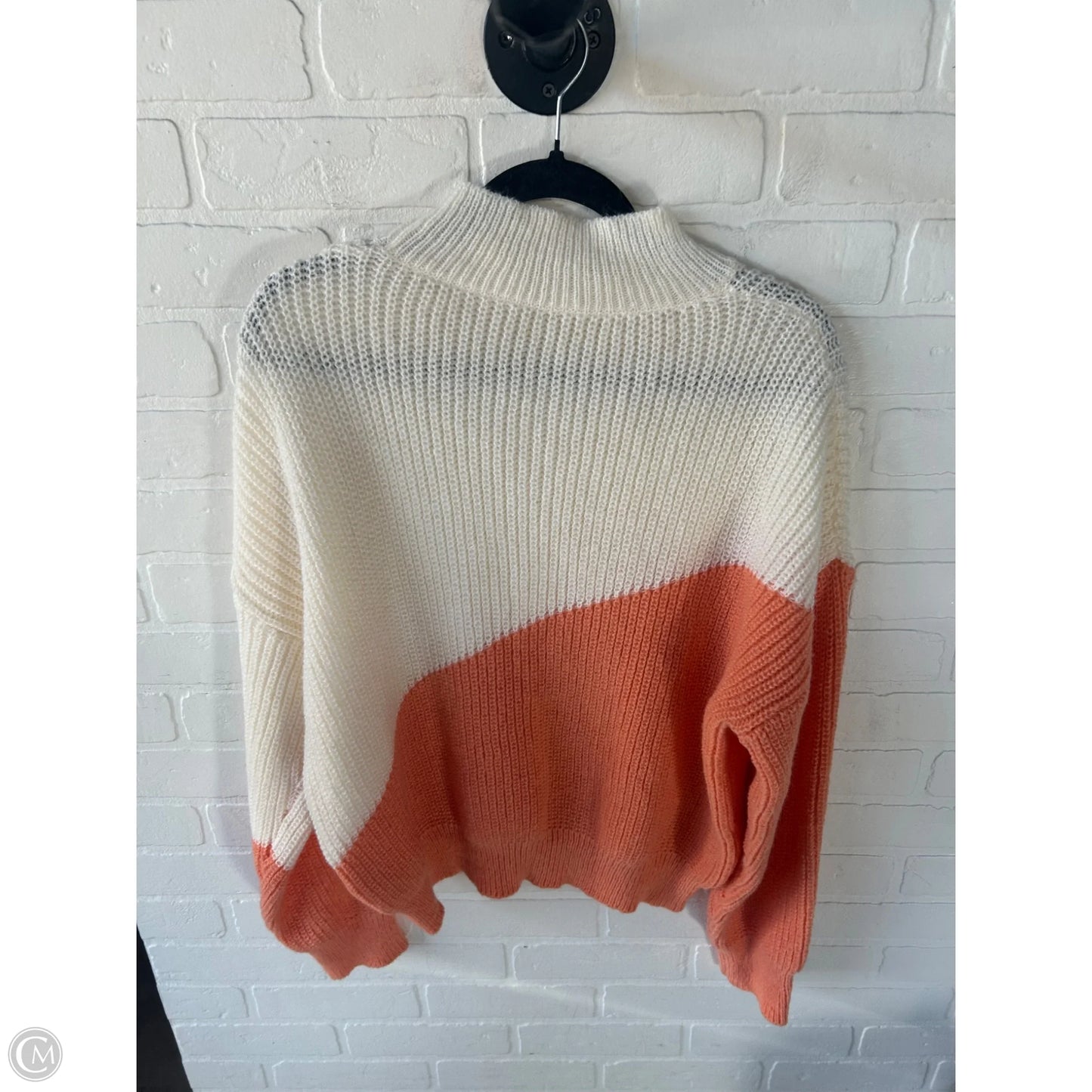 Sweater By Shein In Cream & Orange, Size: S