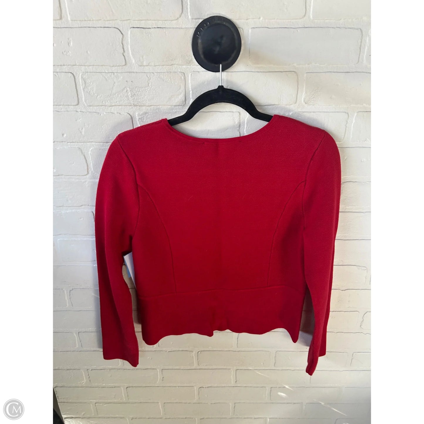Sweater Cardigan By White House Black Market In Red, Size: Mp