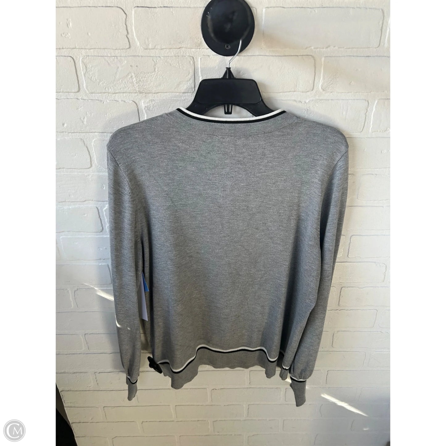 Sweater By Adrianna Papell In Grey, Size: Xl