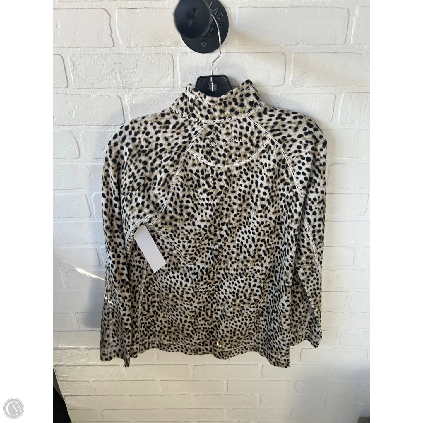 Sweater Cardigan By Tommy Bahama In Black & Cream, Size: Xs