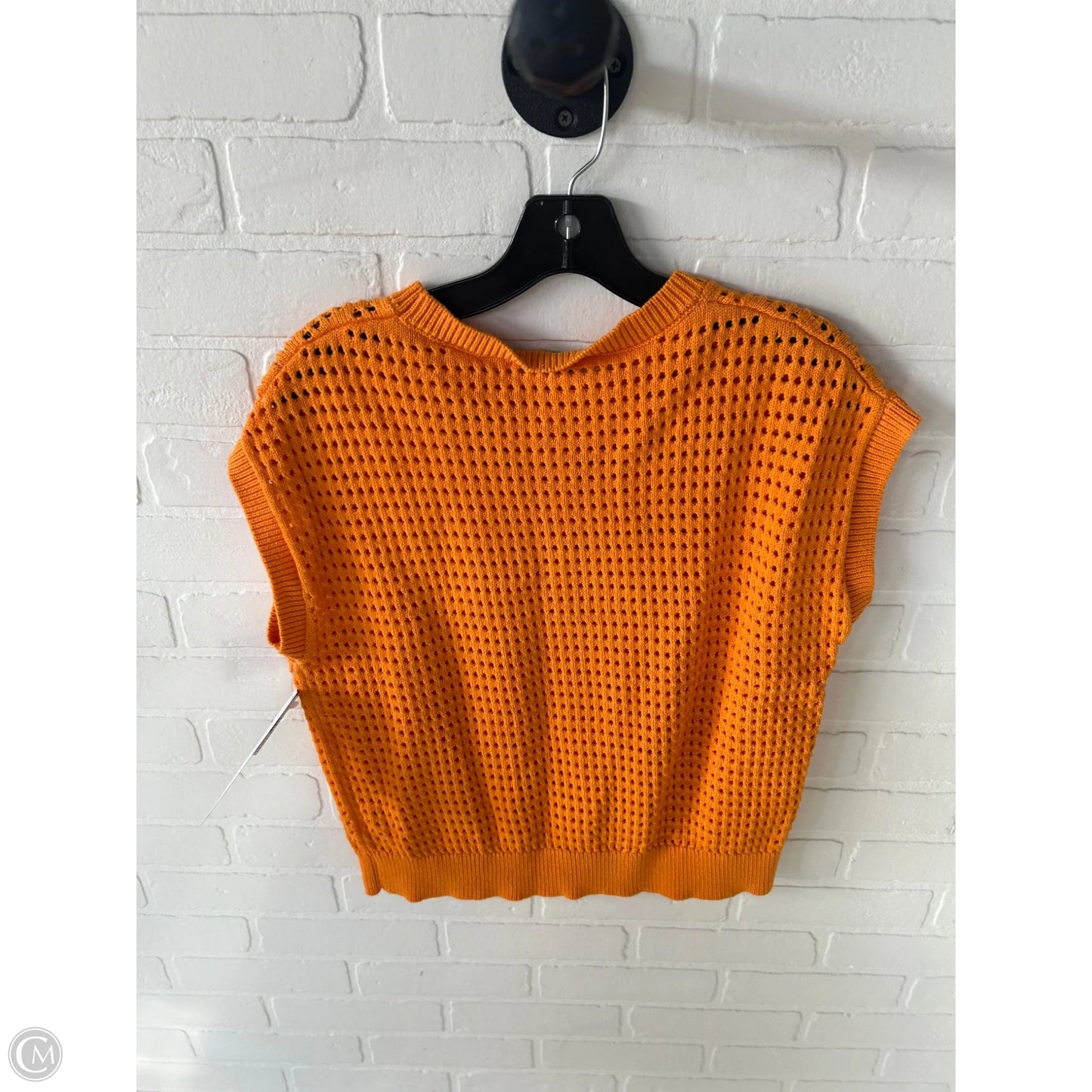 Sweater Short Sleeve By Prettygarden In Orange, Size: S