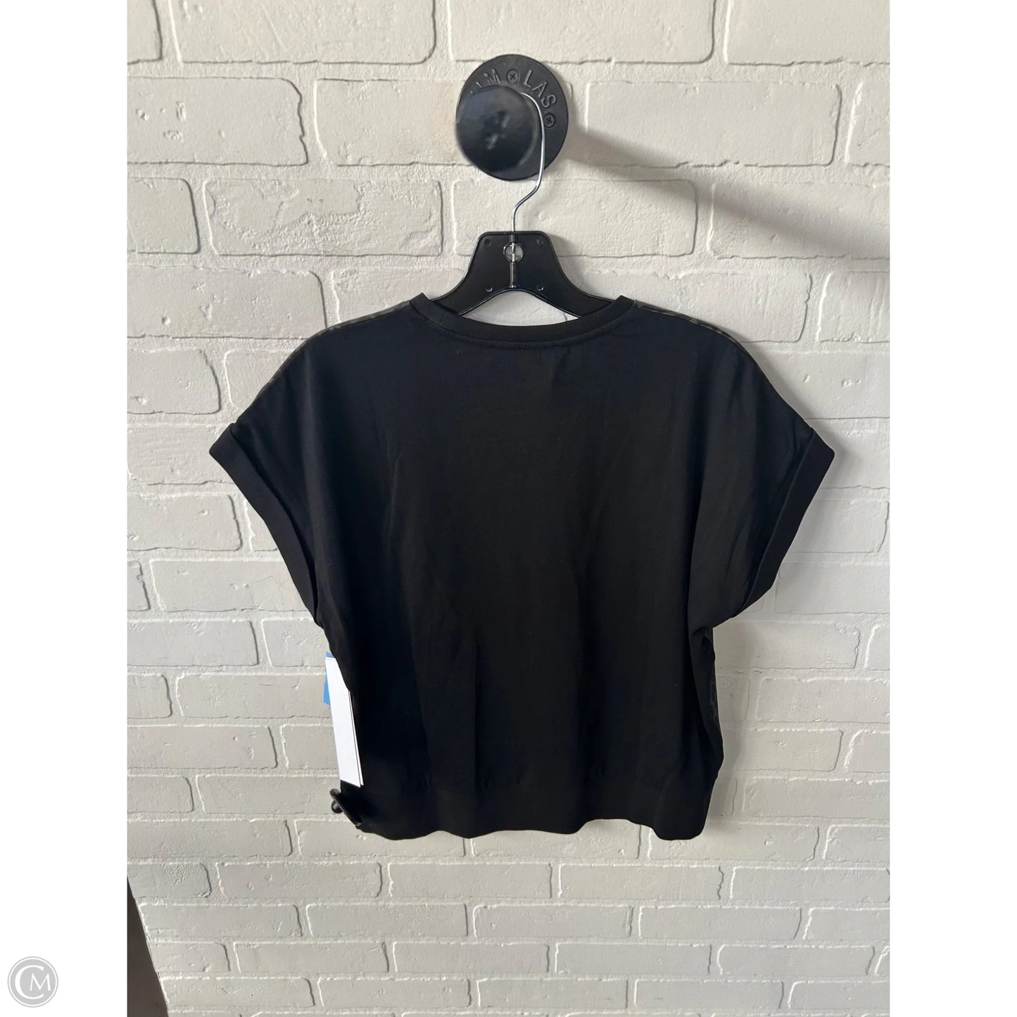 Top Short Sleeve Designer By All Saints In Black & Green, Size: S
