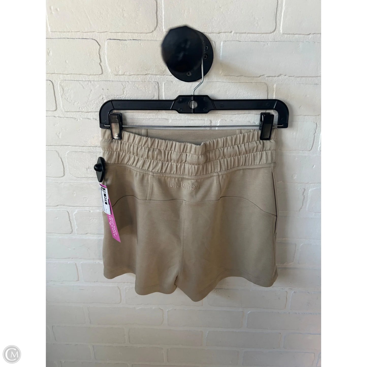 Athletic Shorts By Lululemon In Tan, Size: 4