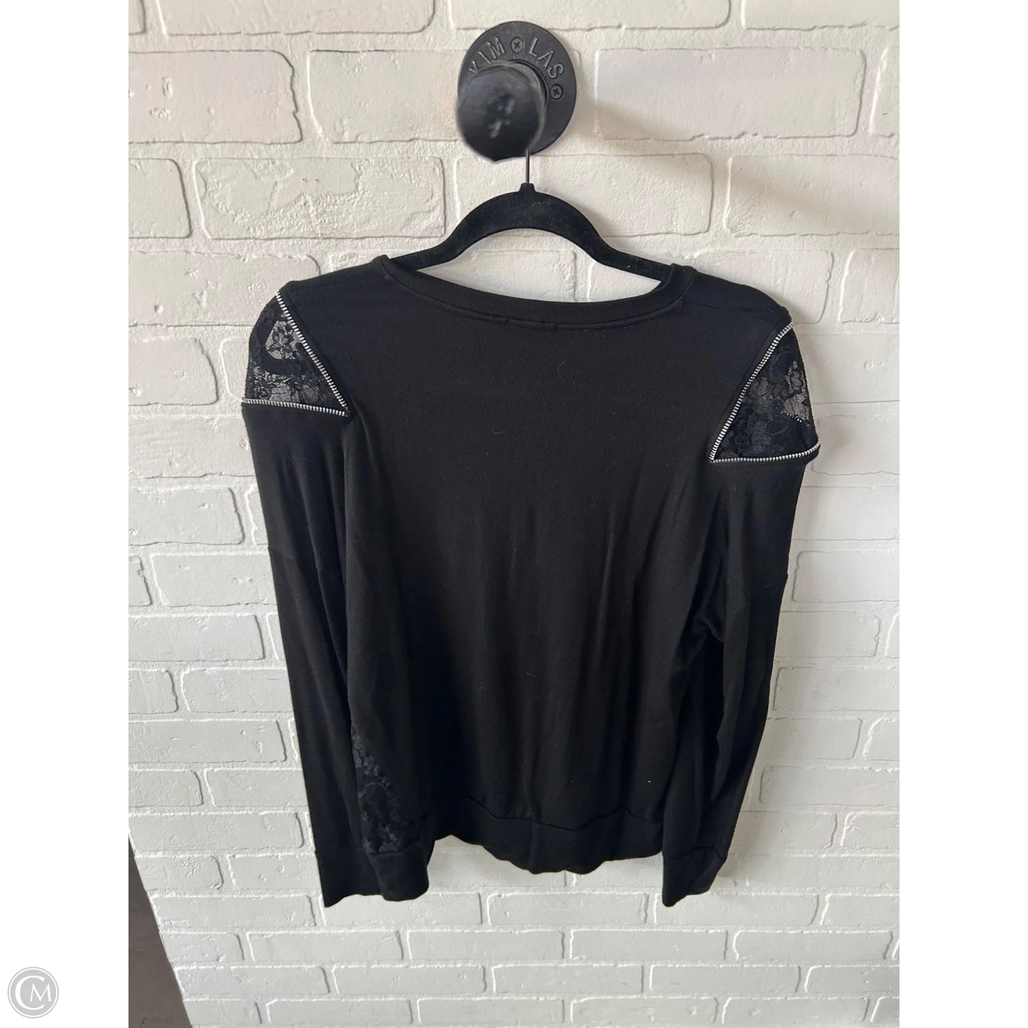 Top Long Sleeve By Cmb In Black, Size: S