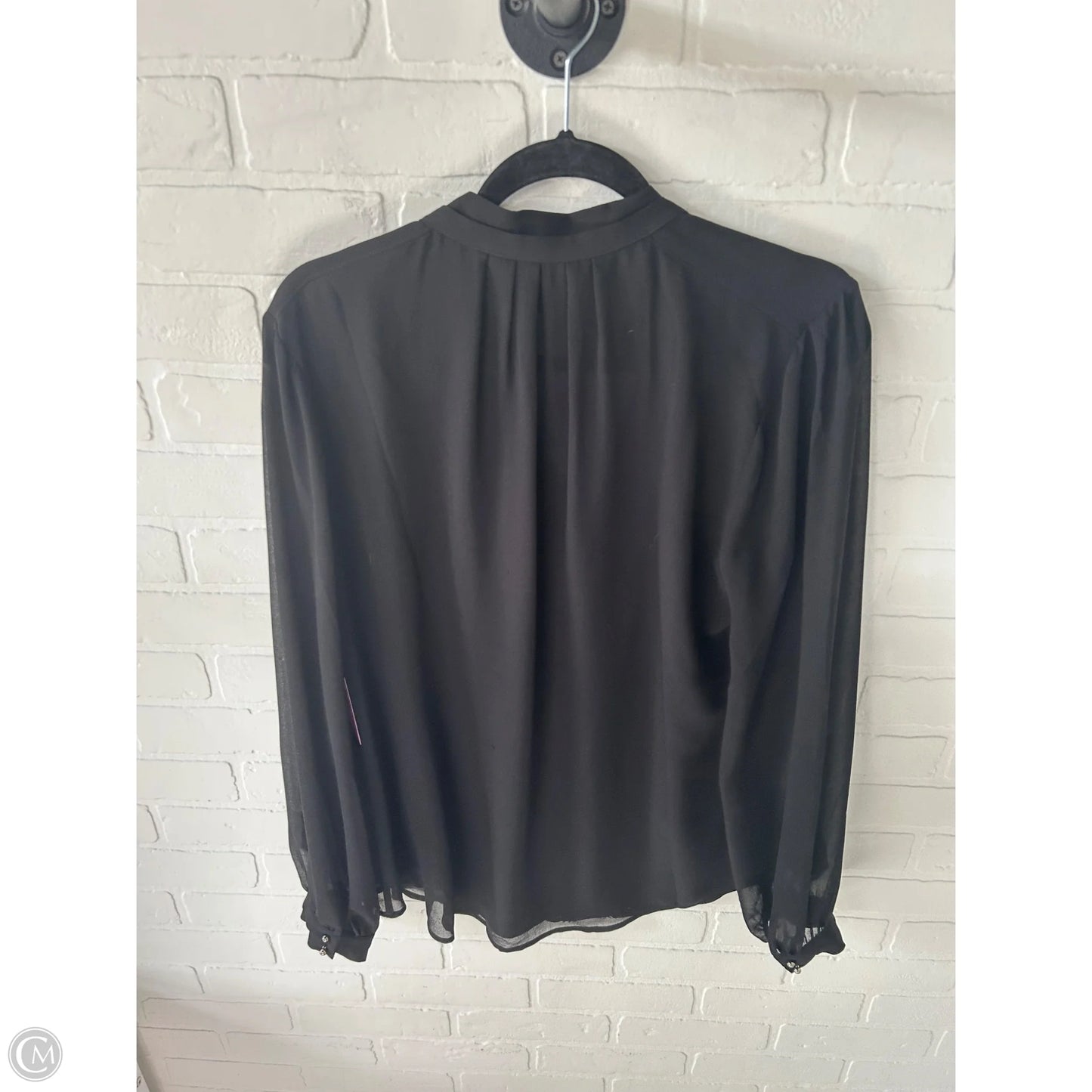 Top Long Sleeve By White House Black Market In Black, Size: 1x