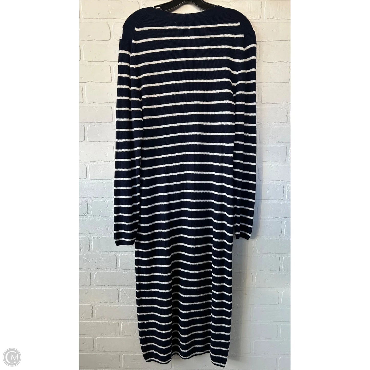Dress Sweater By Gap In Blue & White, Size: Xl
