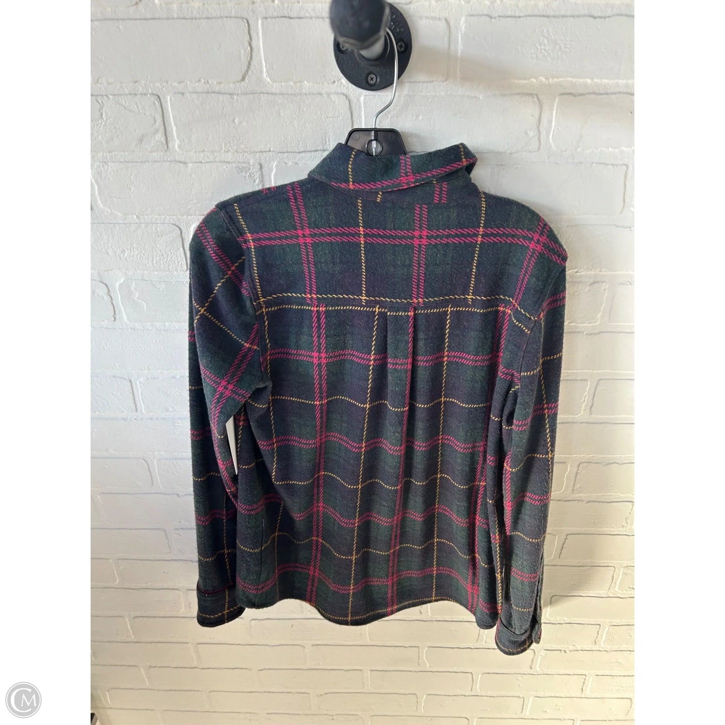 Top Long Sleeve By Faherty In Blue & Pink, Size: S