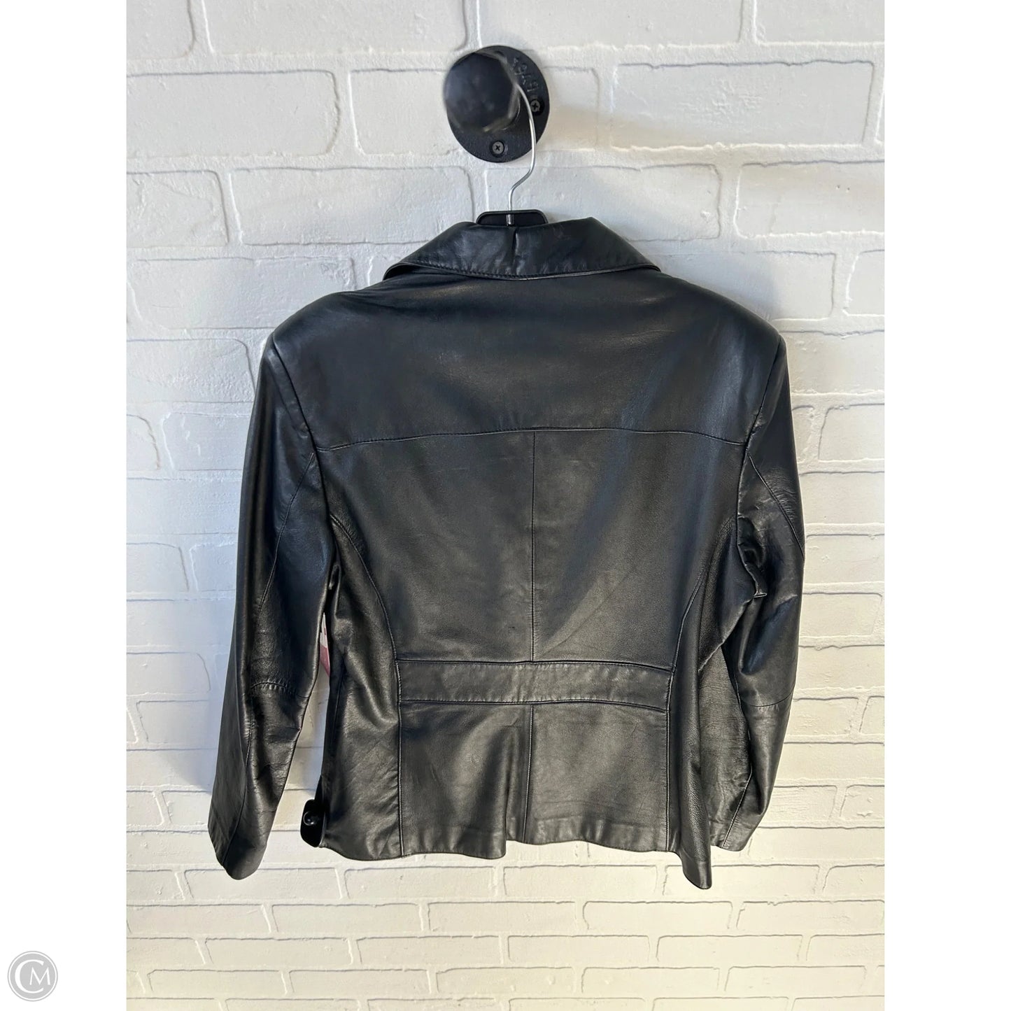 Jacket Leather By Wilsons Leather In Black, Size: S
